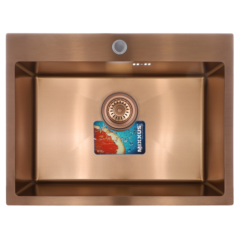 Комплект: мийка, змішувач, диспенсер MIXXUS SET-6045-200x1.0-PVD-BRONZE (Колір бронза) (MX0588)