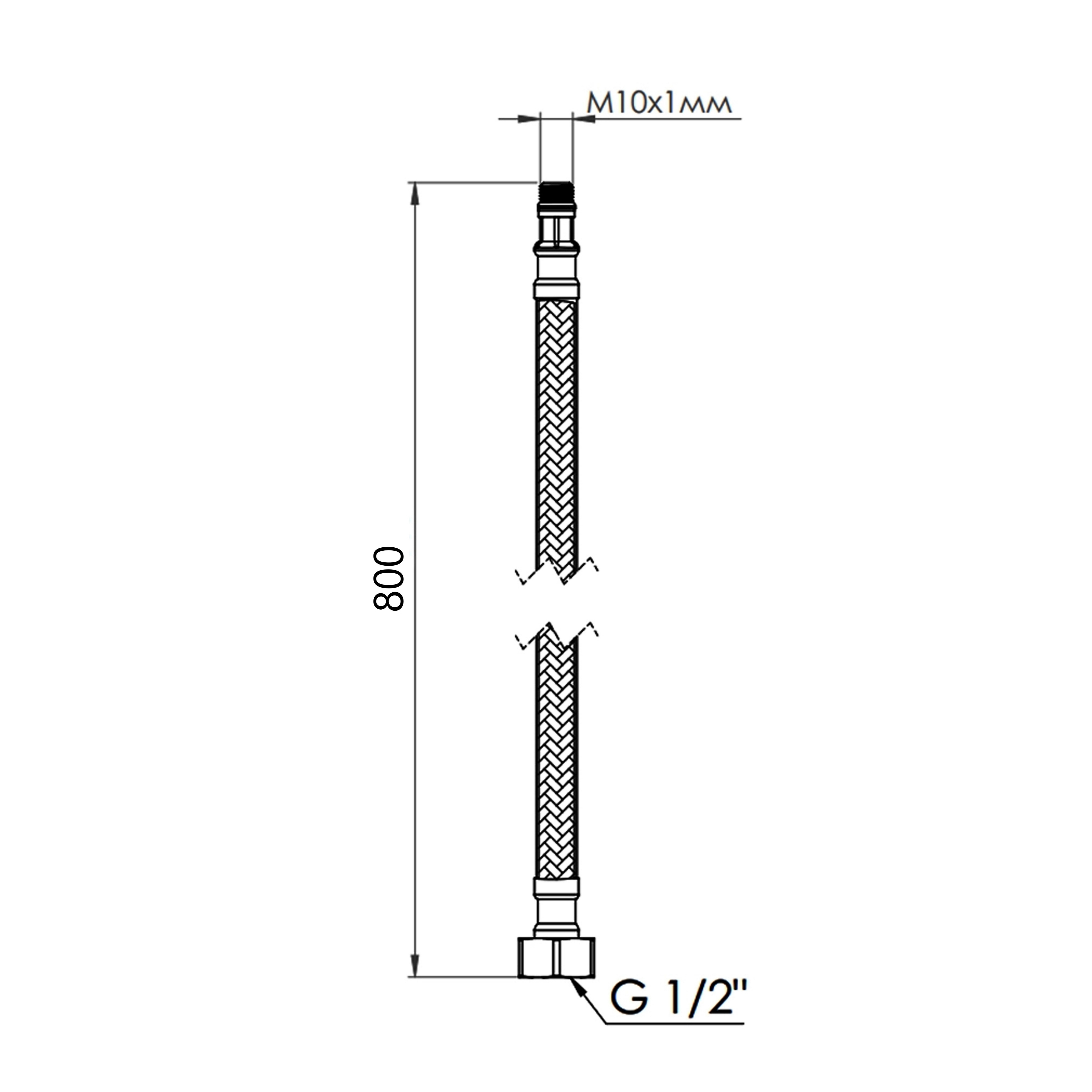 Гнучка підводка для води Thermo Alliance Forte М10 80 см (пара) SF390W80