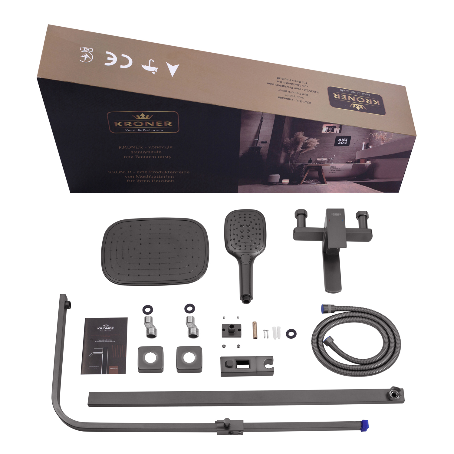 Душова система Kroner KRP Edelstahl Kubus - PVD063