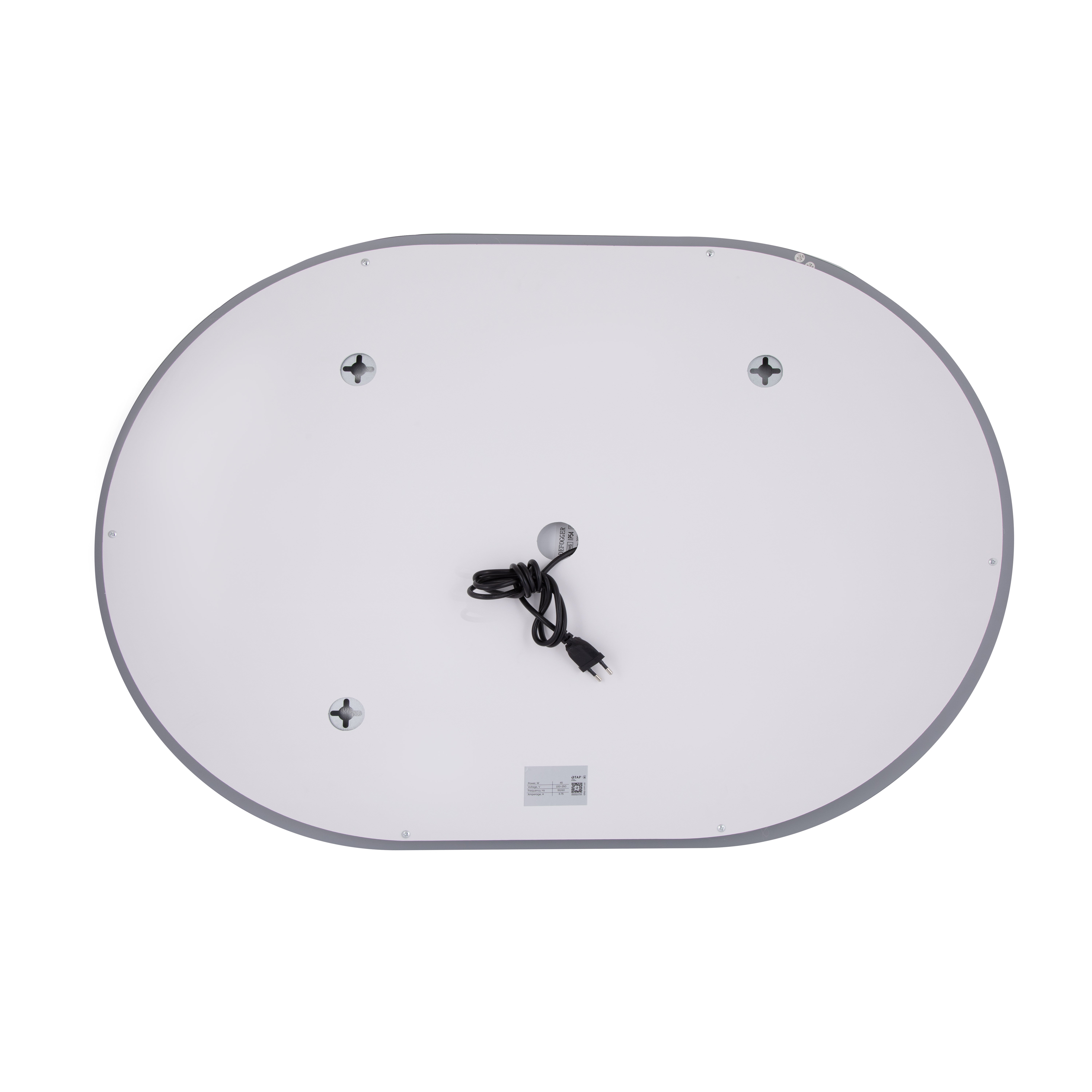 Дзеркало Qtap Gemini 650х900 з LED-підсвічуванням Touch, з антизапотіванням, з димером, рег. темп. кольору (3000-6500K) QT2578R6590