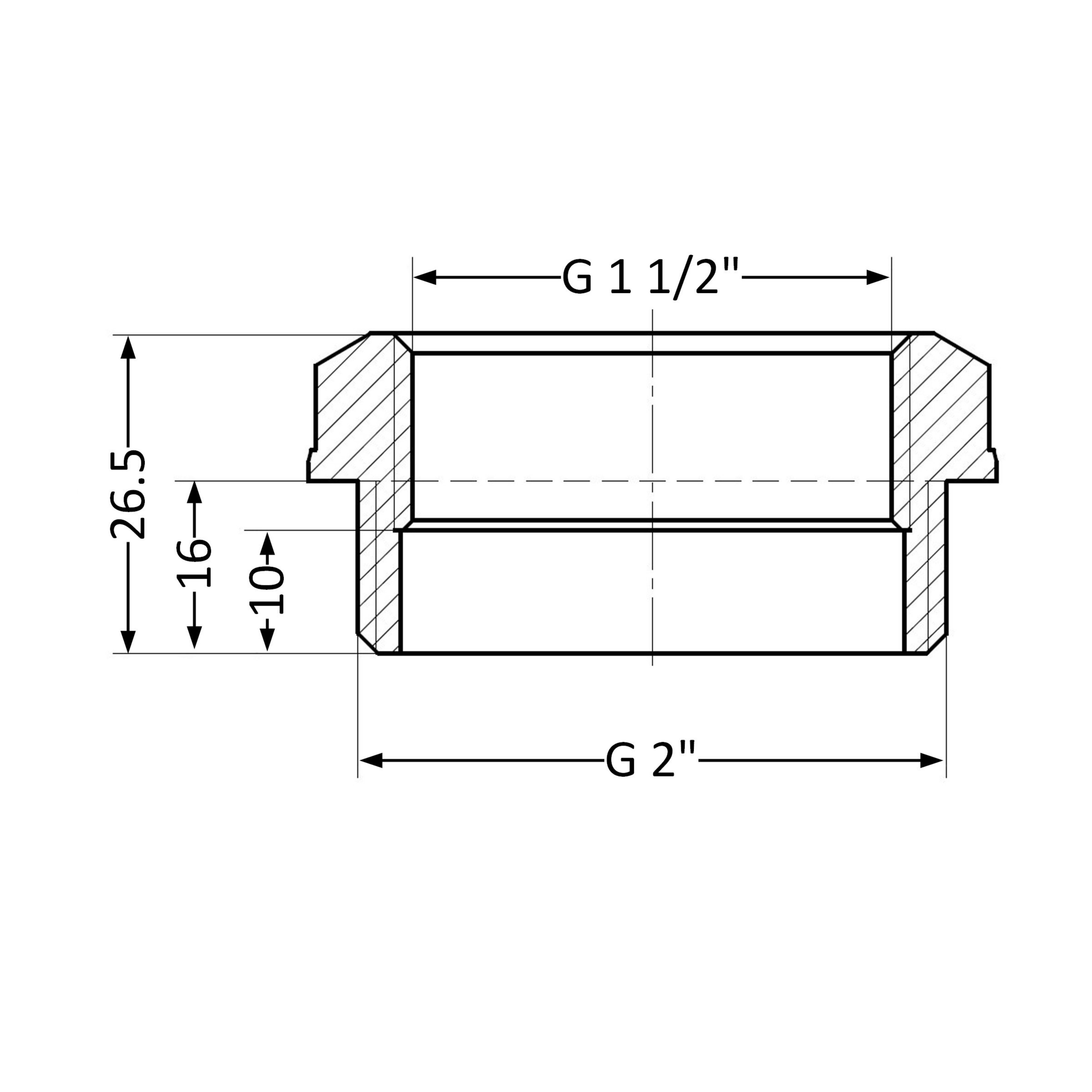 Футорка Thermo Alliance Standart 2"х1 1/2" ЗВ SD4235040