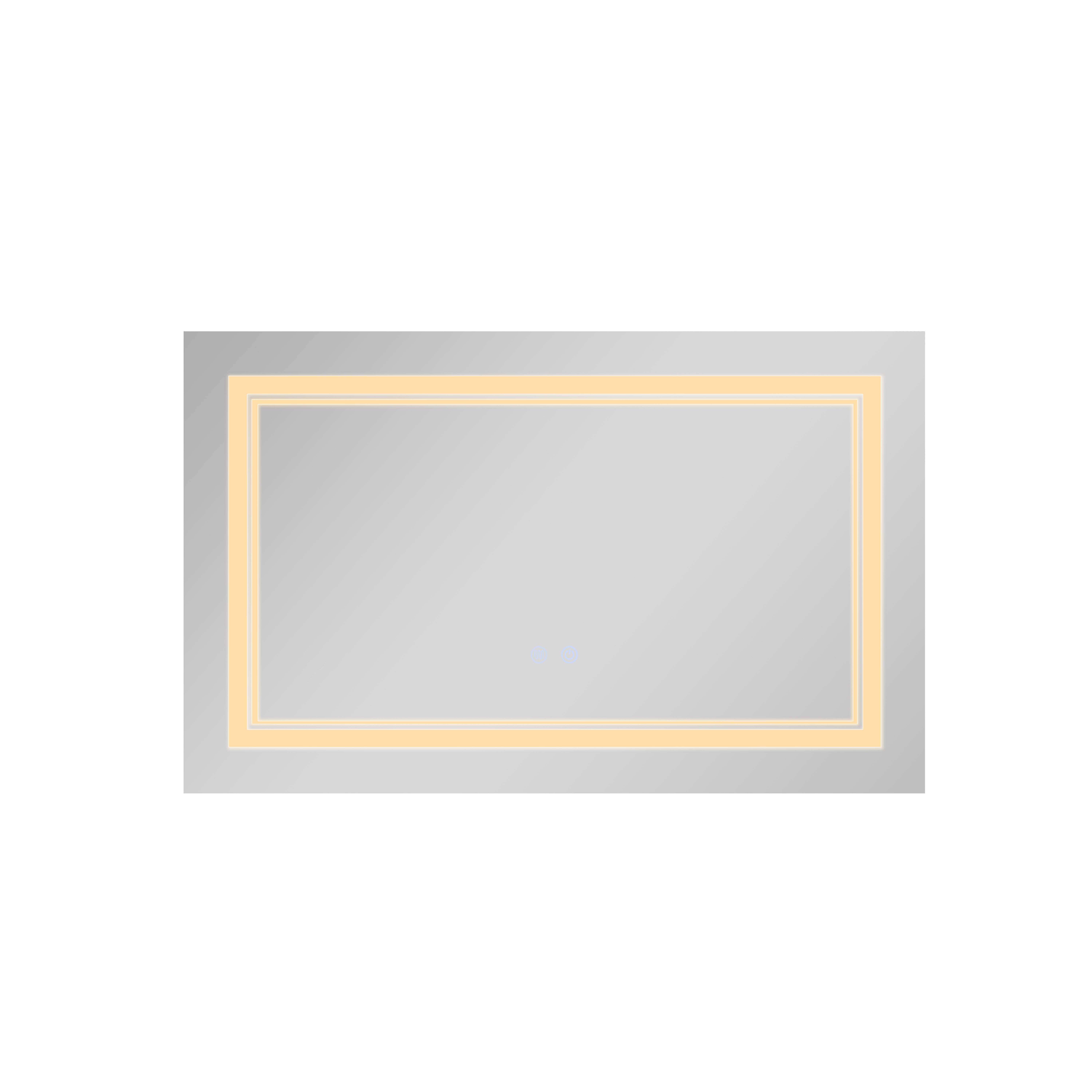 Дзеркало Qtap Cardinal (CA1) 800х500 з LED-підсвічуванням Touch, з антизапотіванням, з димером, рег. темп. кольору (3000-6500K) QT0478C5080