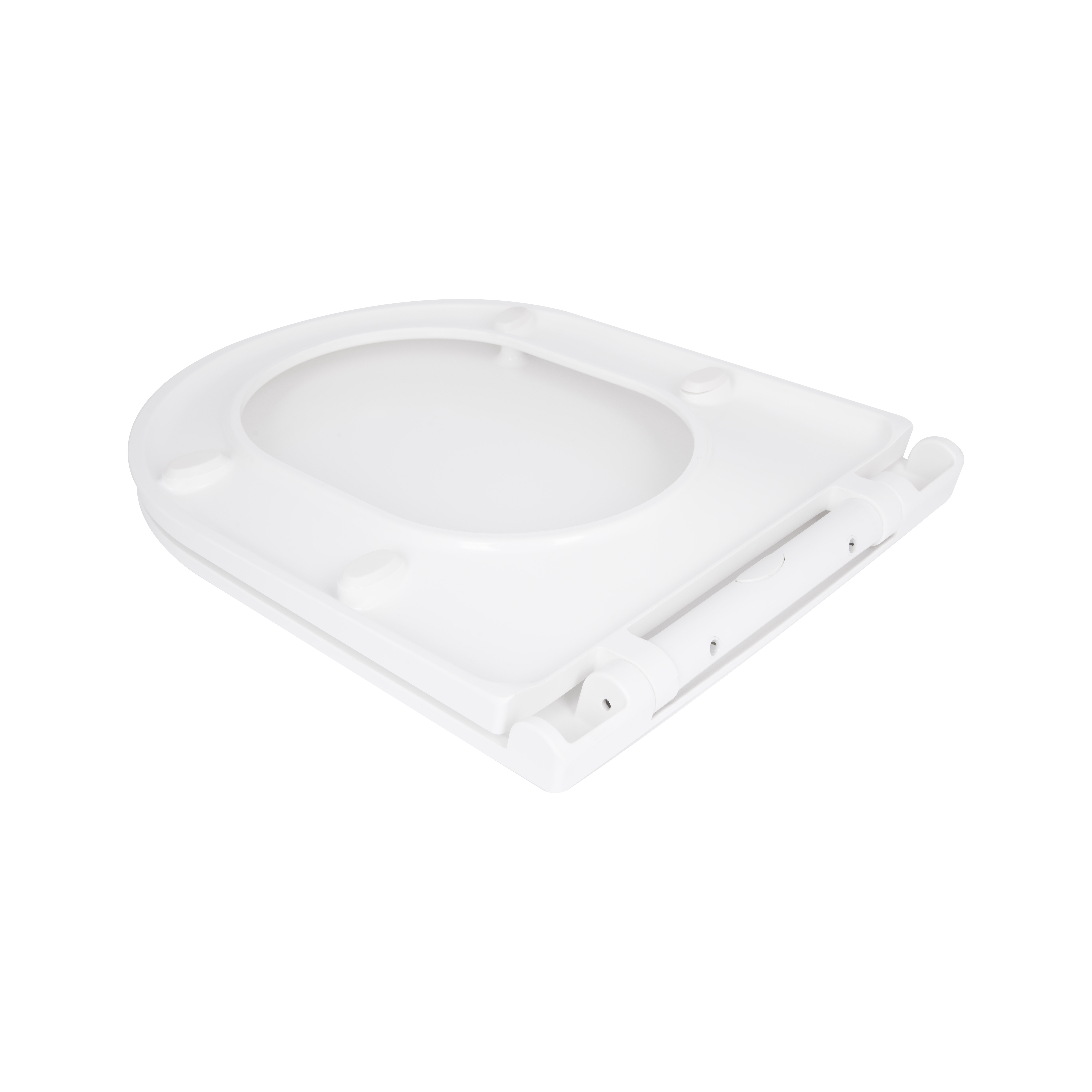 Сидіння для унітазу Qtap (Kolibri) 455×360×30 мм, White, з мікроліфтом Slim Duroplast, Quick Release QTST179W49488