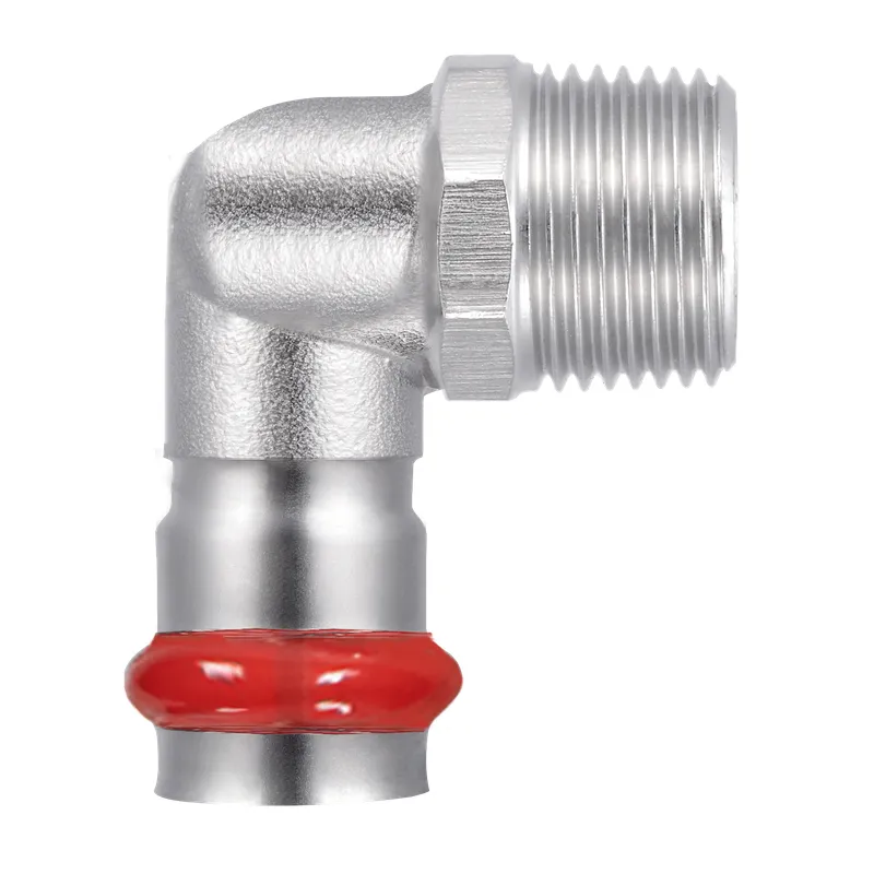 Коліно 90° ЗР KOER KQ.L2208M PRESS-INOX AISI 304 22x3/4" (KR6417)