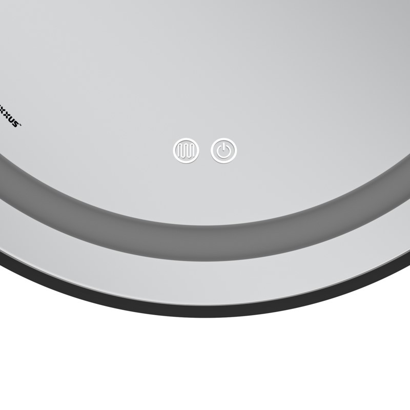 Дзеркало MIXXUS PREMIUM ELLIPSE MV05-80x70-REVERSE BLACK з LED Touch, Anti-fog, димером (3-6,5kK) (MP6646)