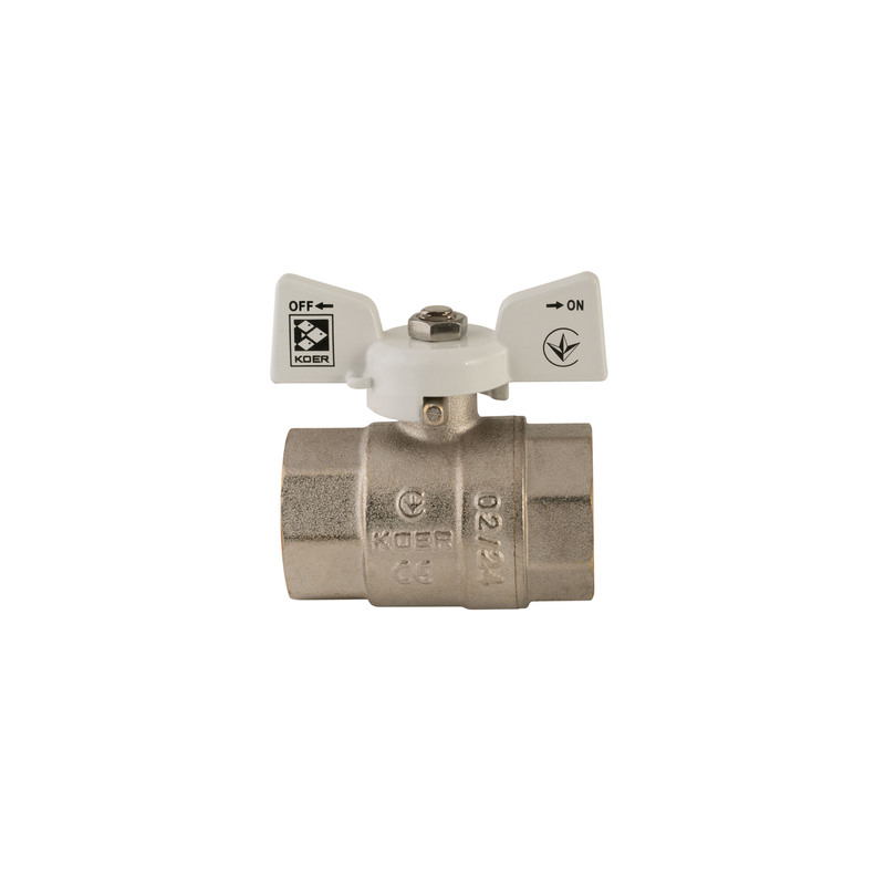 Кран кульовий Koer 1" ГГМ (KR.217.W) білий (KR0180)