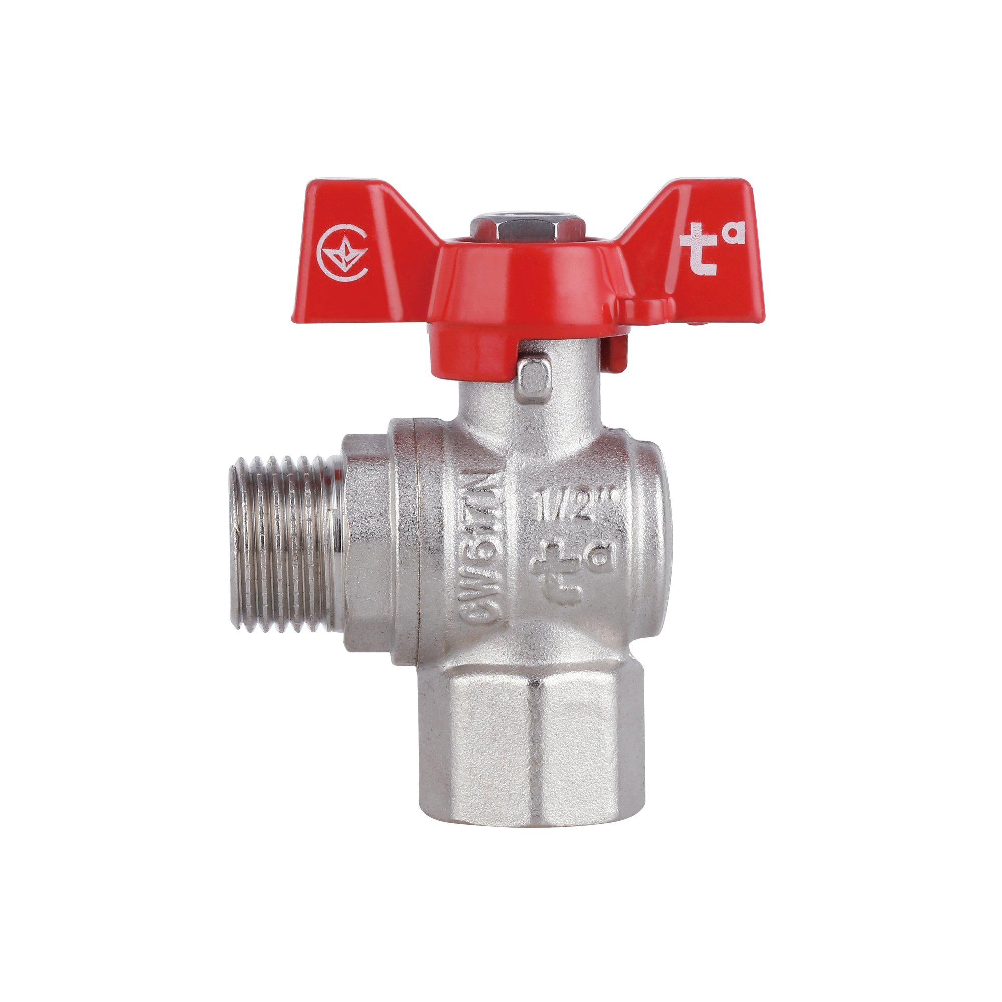 Кран кульовий Thermo Alliance Forte 1/2" ВЗ для води угловой (метелик) SF267W15