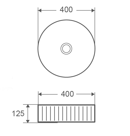 Раковина накладна MIXXUS PREMIUM WAVE-0101 400х400х125mm (MP6491)