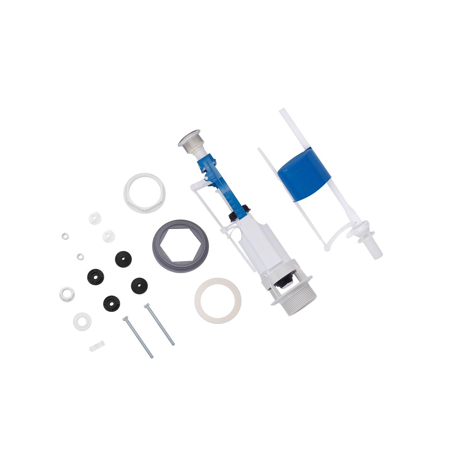 Комплект для бачка унітаза Kroner KRP - KIT6857 з одинарною кнопкою, нижнє підведення 1/2"