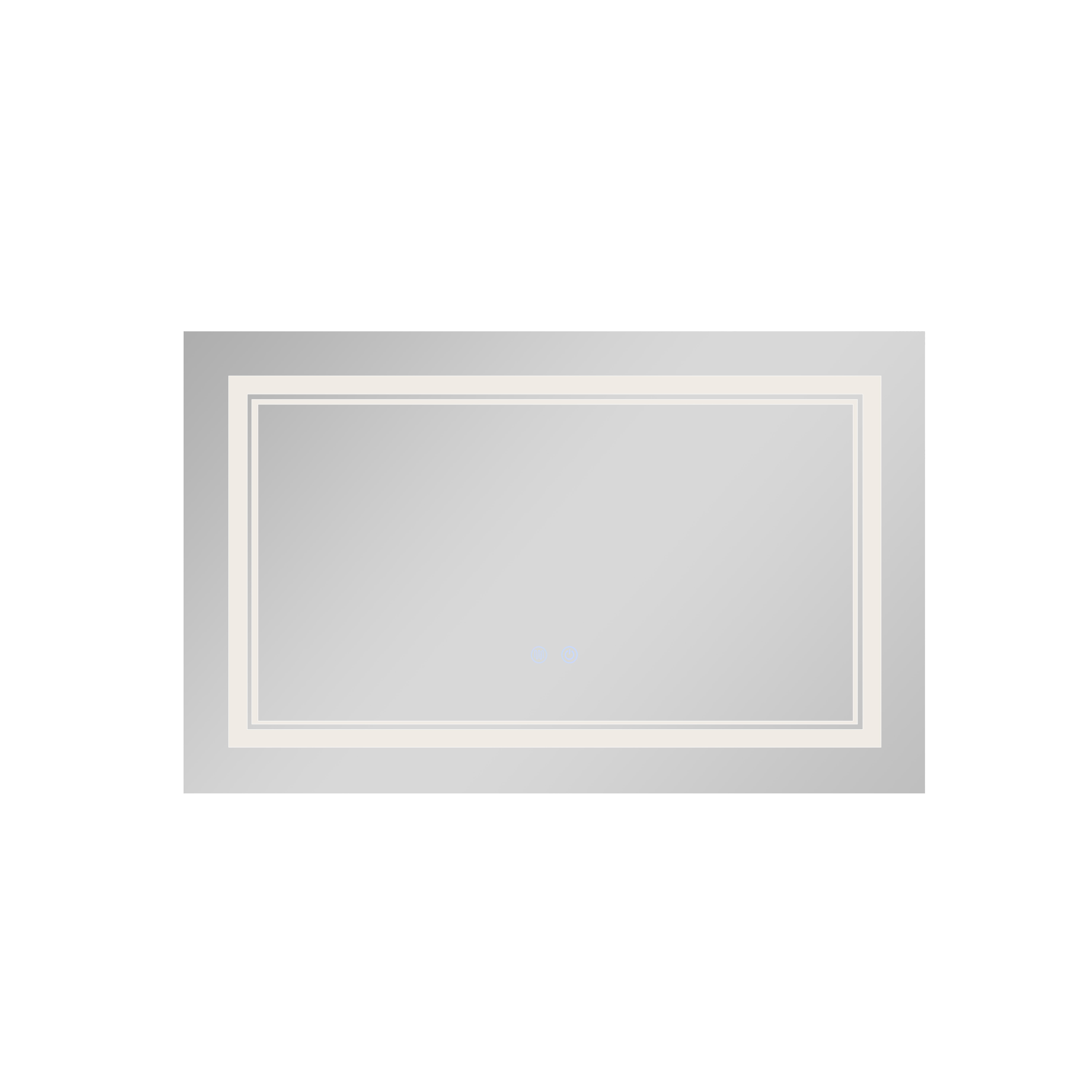 Дзеркало Qtap Cardinal (CA1) 800х500 з LED-підсвічуванням Touch, з антизапотіванням, з димером, рег. темп. кольору (3000-6500K) QT0478C5080