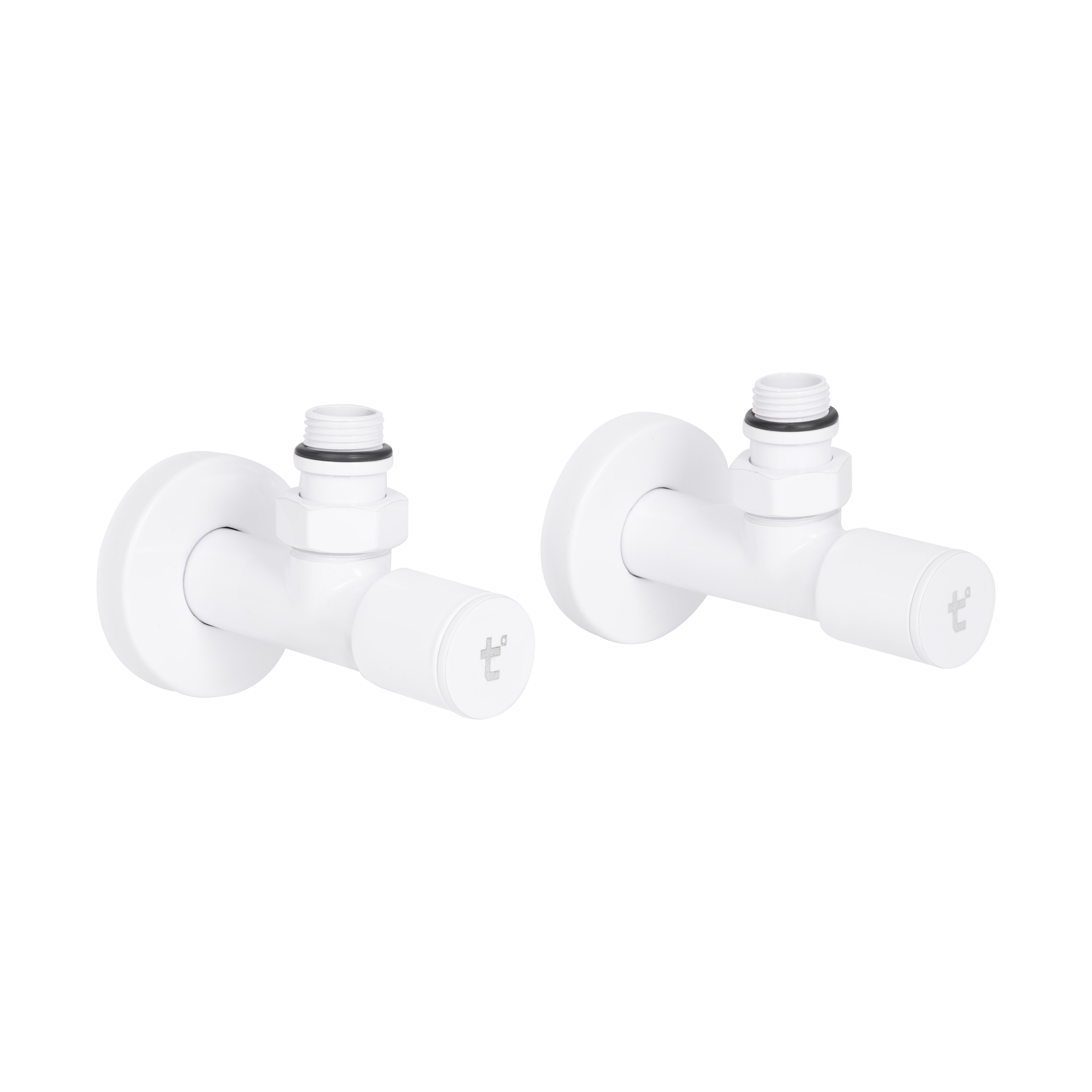 Комплект кранів Thermo Alliance Standart 1/2" З для рушникосушарки кутовий білий SF395W15W