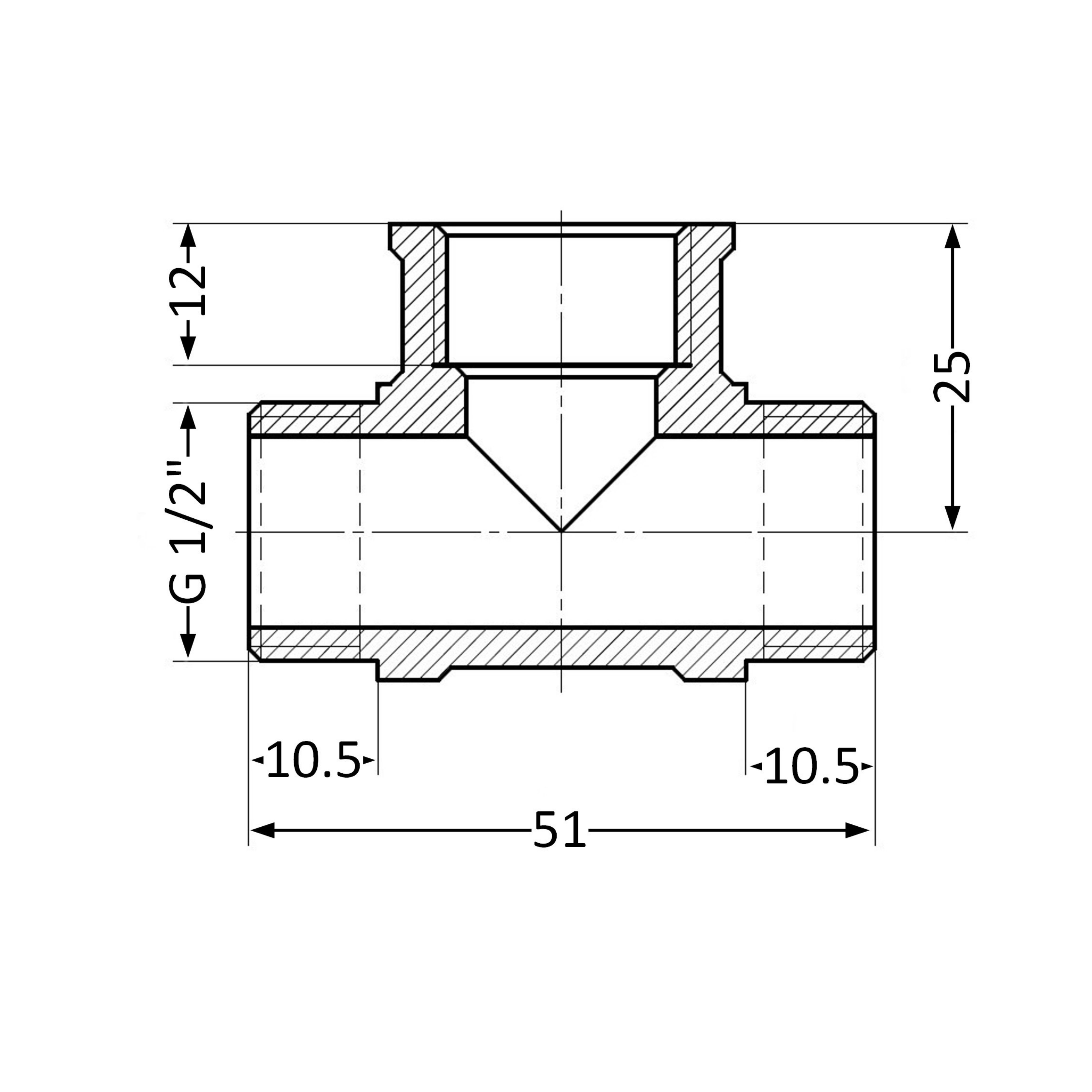 Трійник Thermo Alliance Standart 1/2" ЗВЗ SD41615