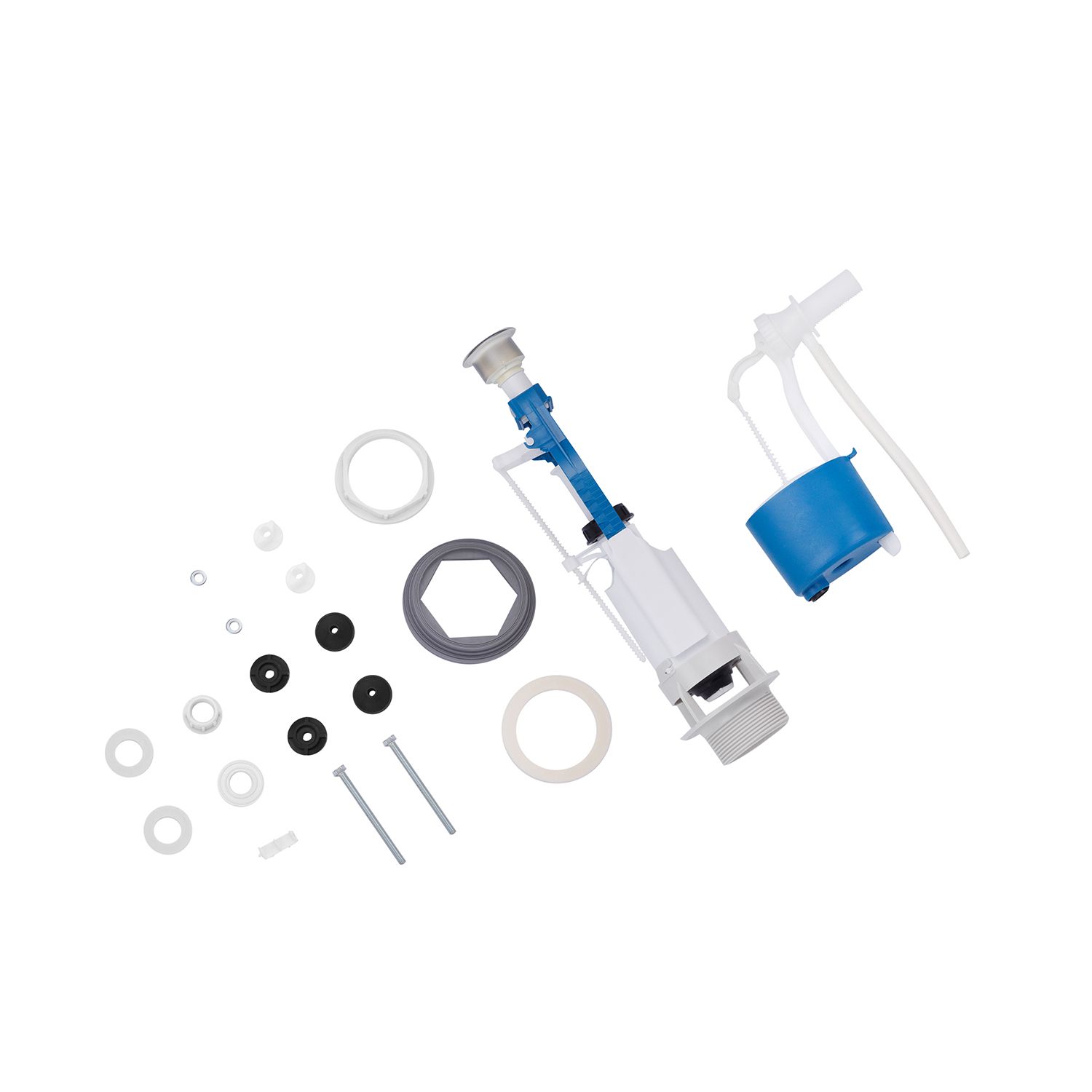 Комплект для бачка унітаза Kroner KRP - KIT6854 з одинарною кнопкою, бокове підведення 1/2"