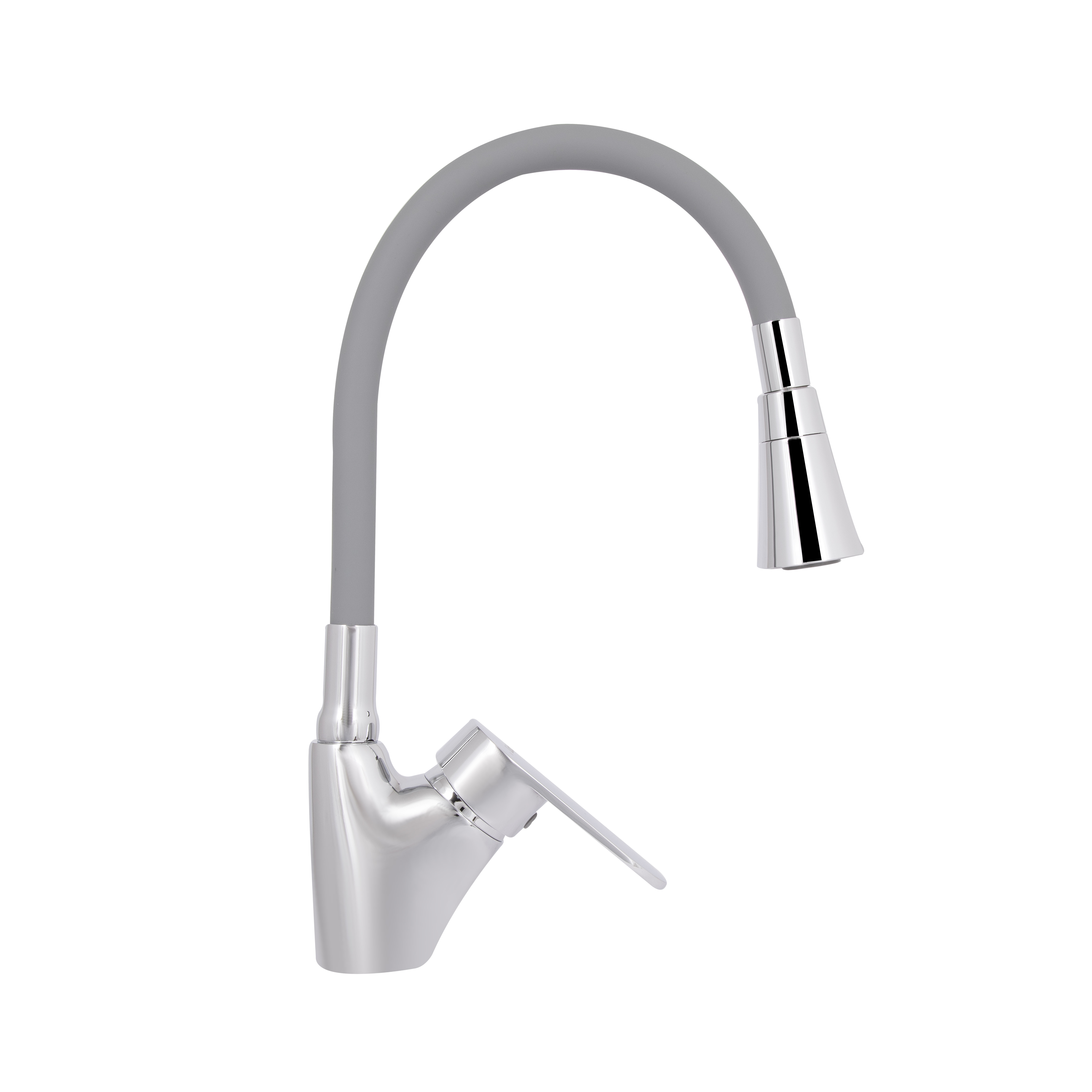 Змішувач для кухні Lidz Tani 007F3 з гнучким виливом (k40) LDTAN007F3GCR31869 Chrome/Grey