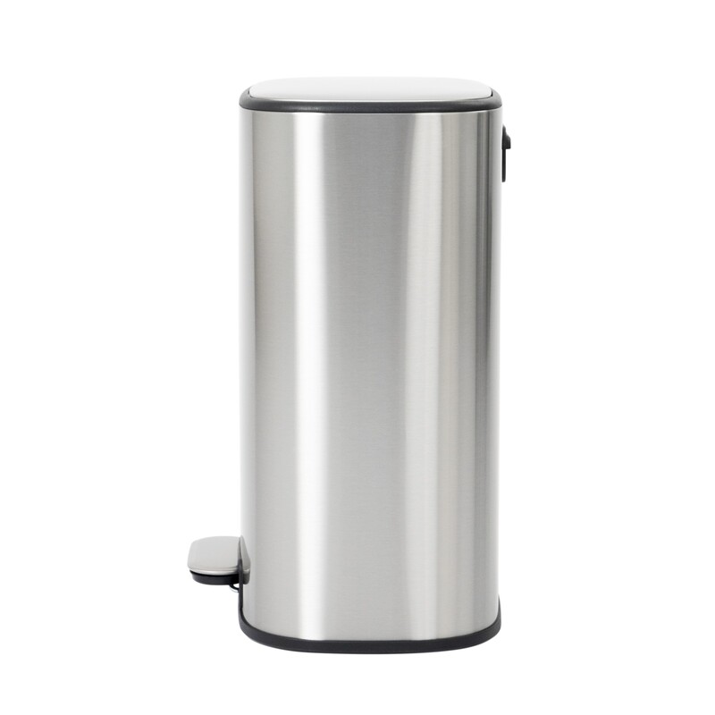 Відро для сміття з плавним закриттям овальне MIXXUS PREMIUM DIVERSE-TC0112 SS COLOR 12л (колір нержавійка) (MI7079)