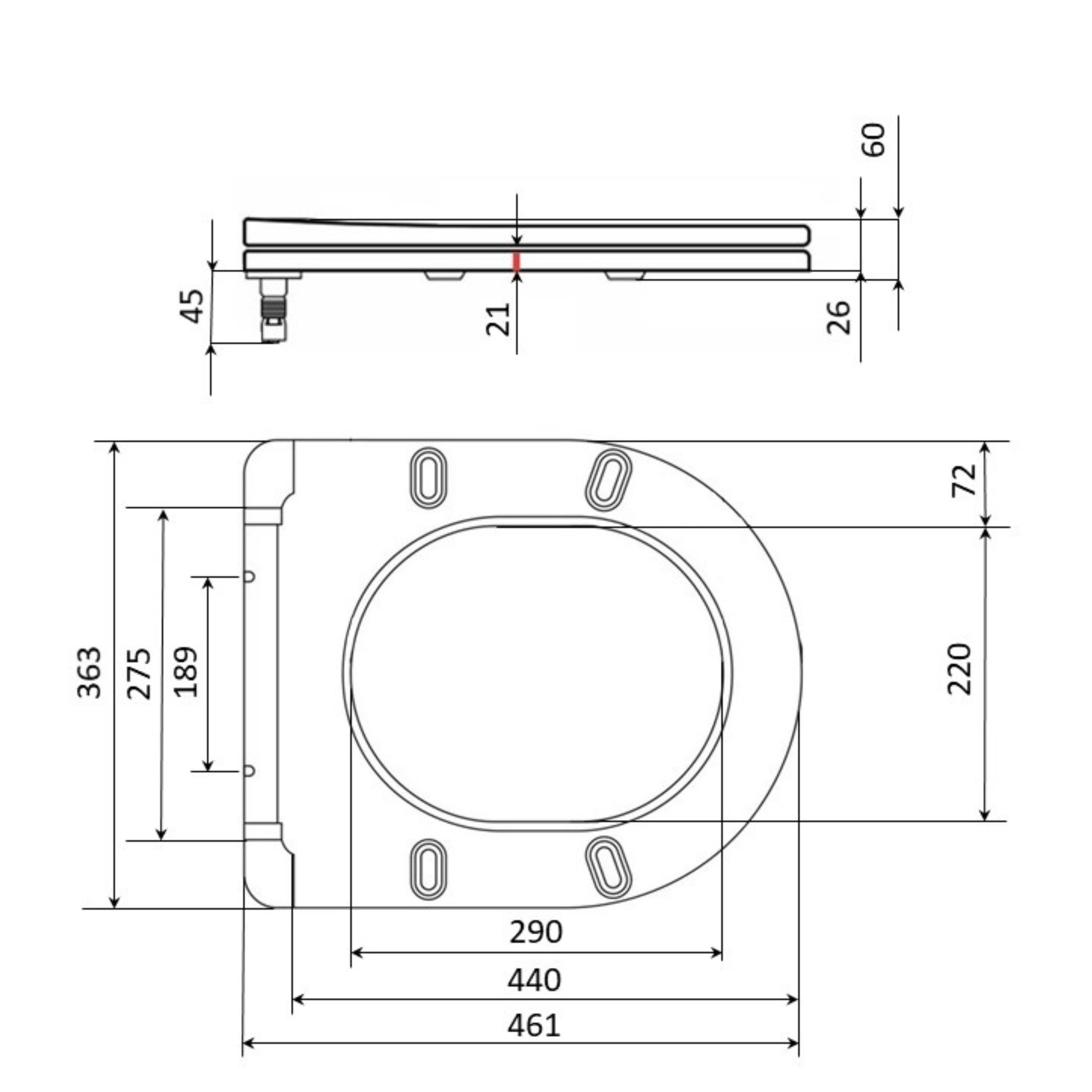 Qtap Сидіння для унітаза (Robin 520, Scorpio 520) 465x363x60 мм, White, з мікроліфтом, Slim Duroplast, MagLock QTSC179W48916