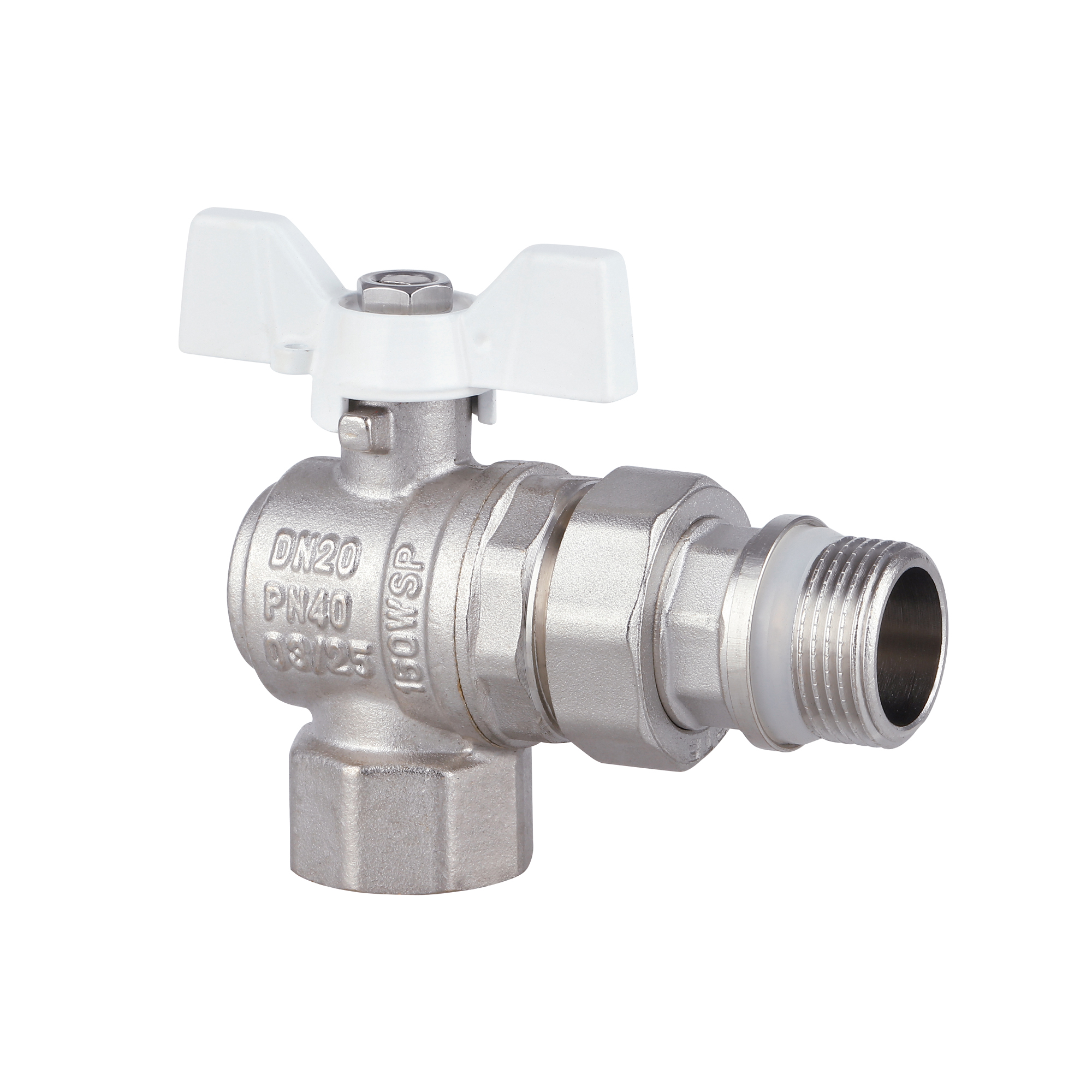 Кран кульовий "Американка" Thermo Alliance Forte 3/4" з антипротіканням кутовий SF223W20