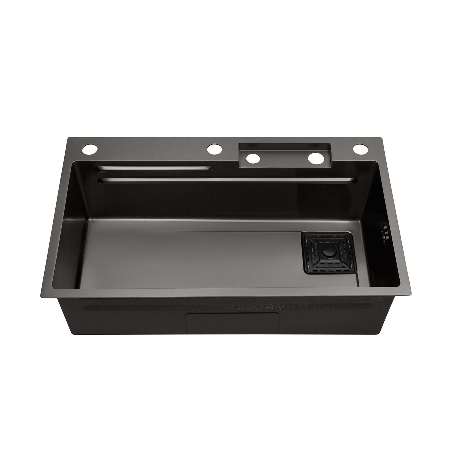 Кухонна мийка Kroner KRP Schwarze - SET7545HM PVD (3.0/0.8 мм)