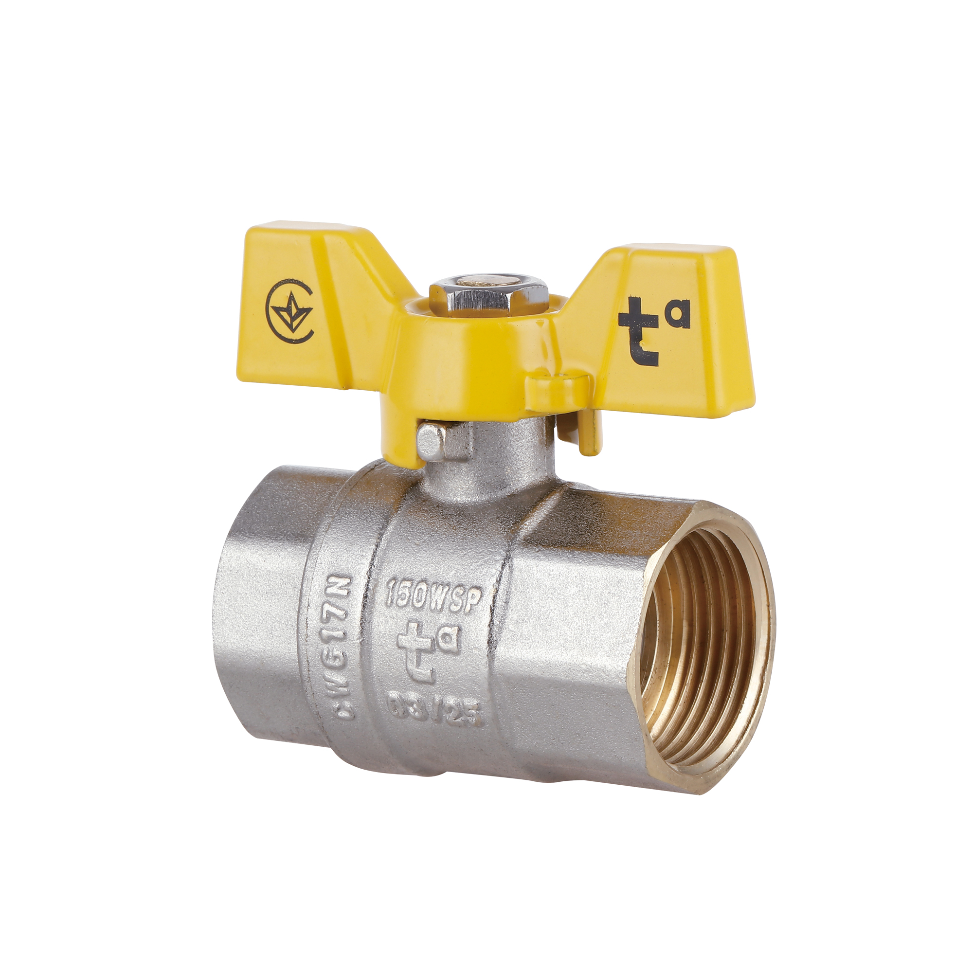 Кран кульовий Thermo Alliance Standart 1" ВР для газу (метелик) SD602NG25PN40