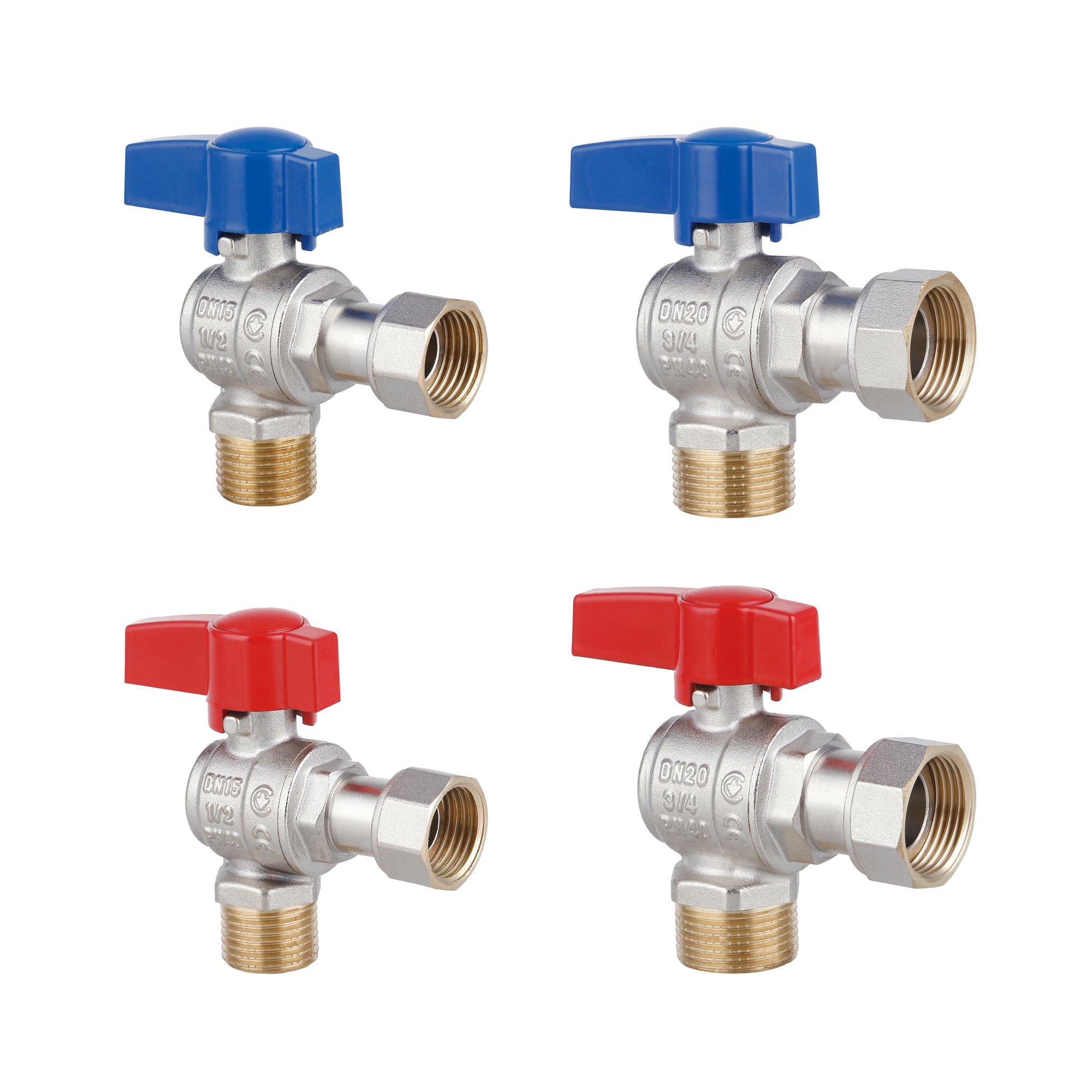 Комплект кутовий кранів Thermo Alliance Standart 1/2"ВН -3/4"ВН з накидною гайкою для підключення котла TAS225RBW1520