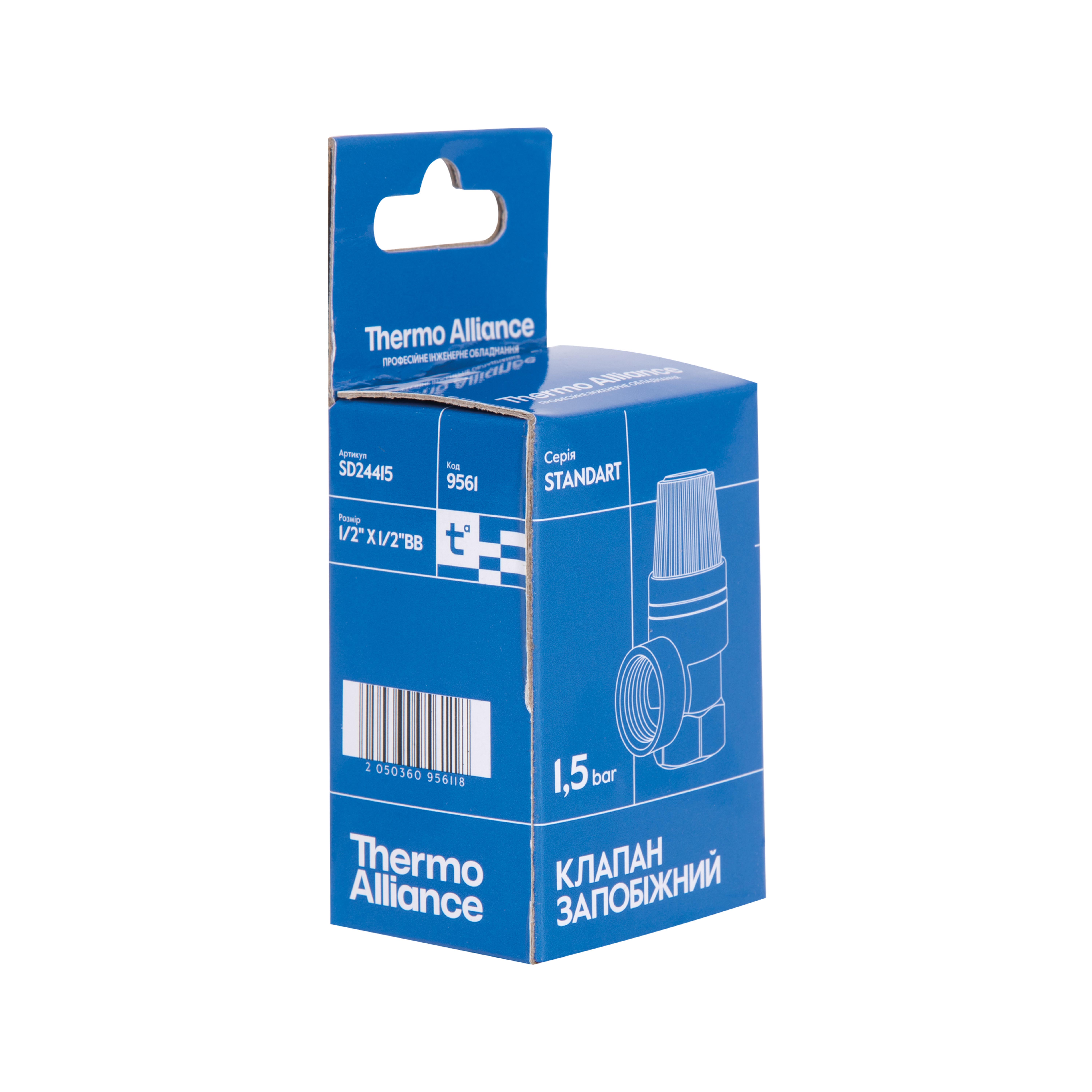 Запобіжний клапан Thermo Alliance Standart 1/2" ВР 1,5 бар SD24415