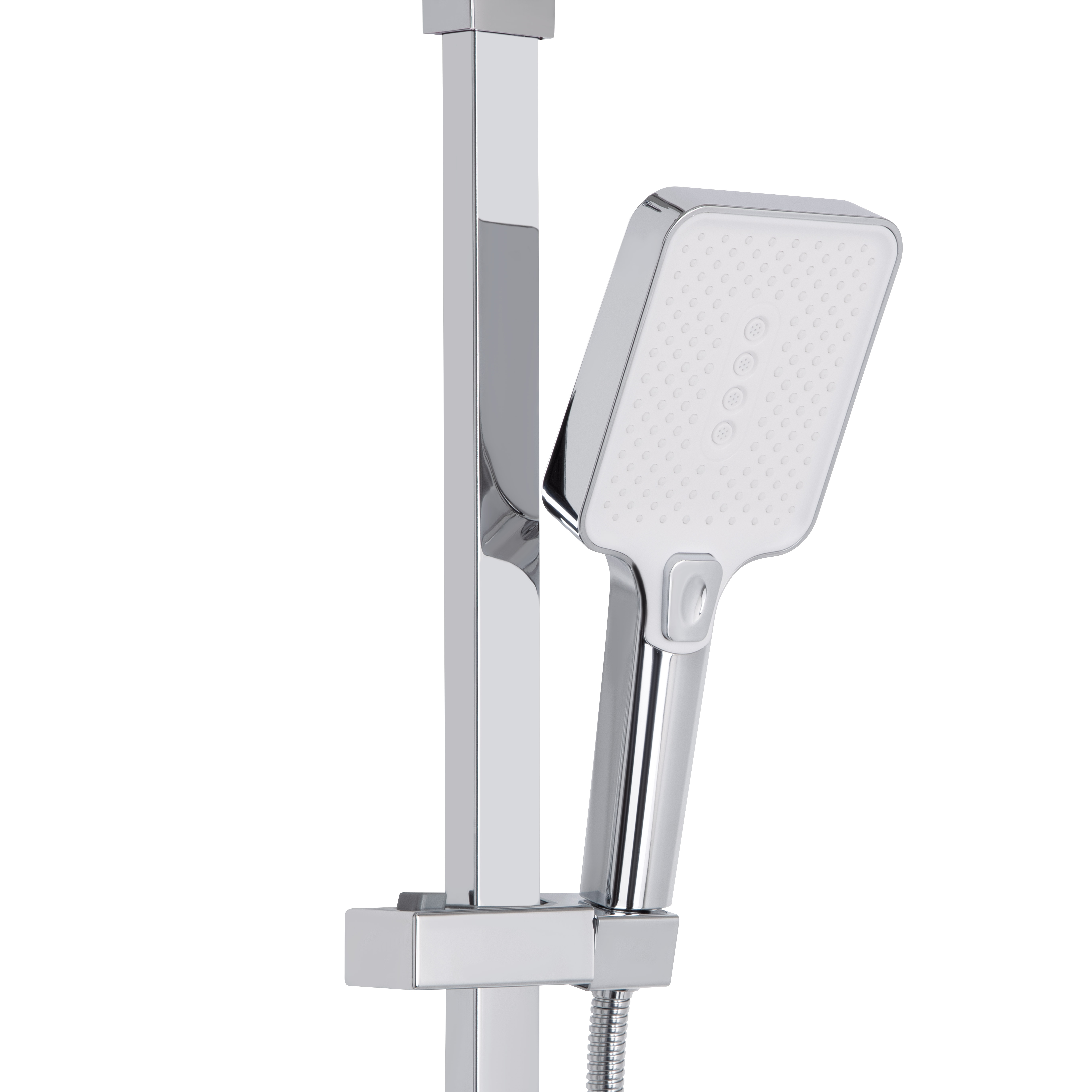Душова система універсальна Qtap Swan Cascada на три споживачі (з виливом) QTSWA111CRW45570 Chrome/White