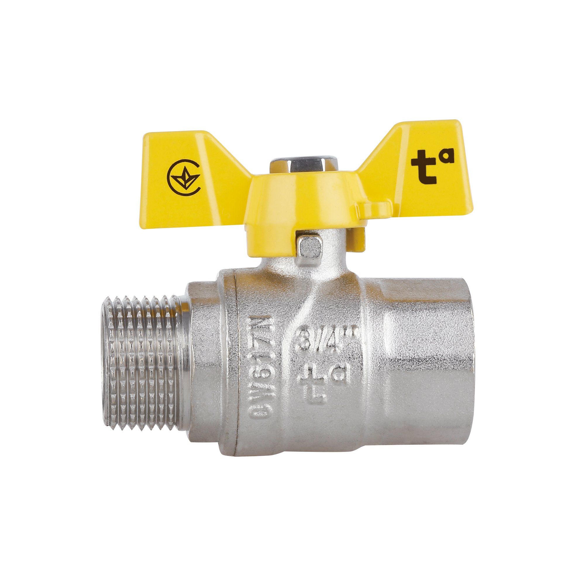 Кран кульовий Thermo Alliance Forte 3/4" ВЗ для газа (метелик) SF607G20