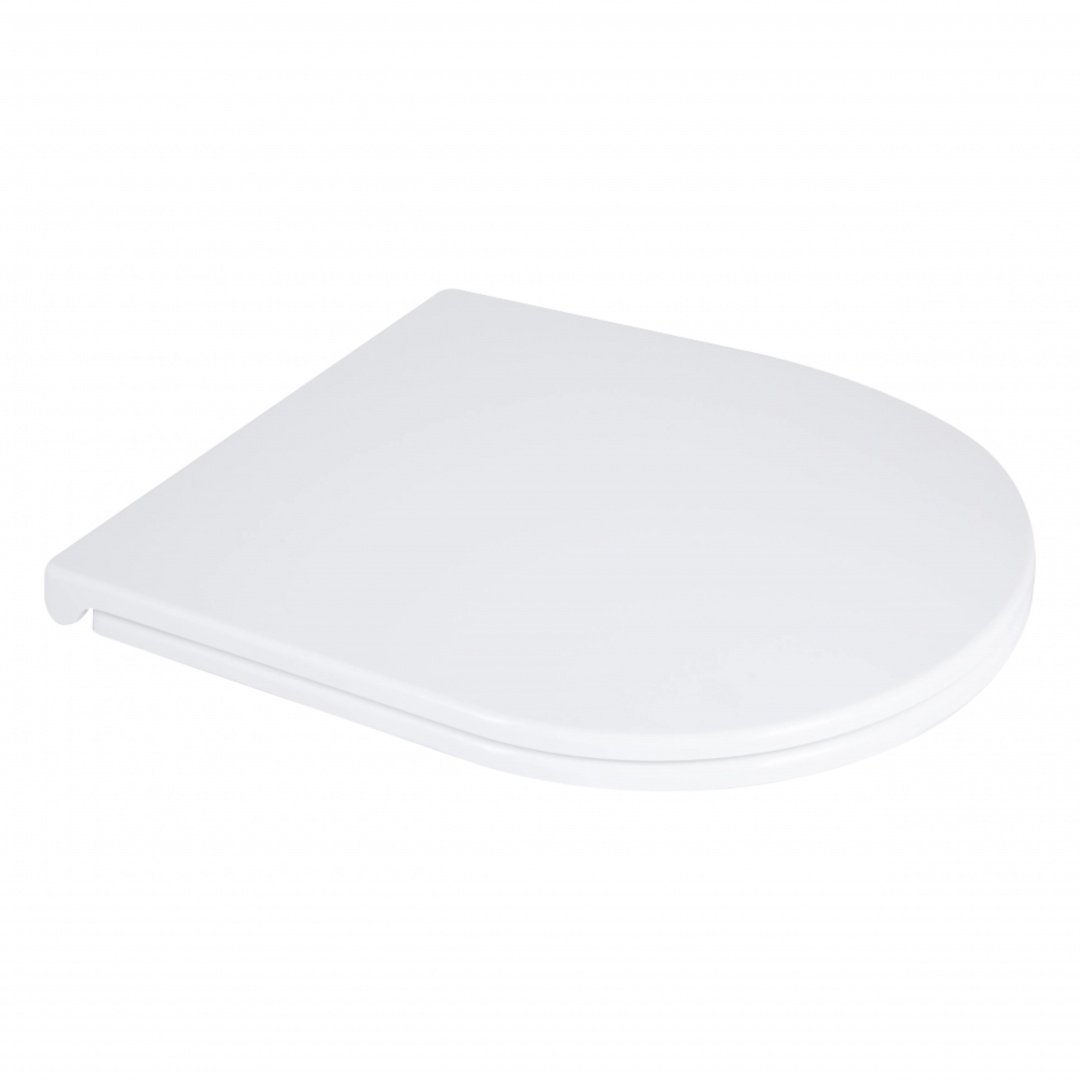 Сидіння для унітаза підлогового (Dove) 425×363×30 мм, White, з мікроліфтом, Slim Duroplast, Quick Release QT06228380BW3 Qtap