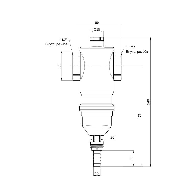 Самопромывной фильтр Icma 1" 1/2 №745
