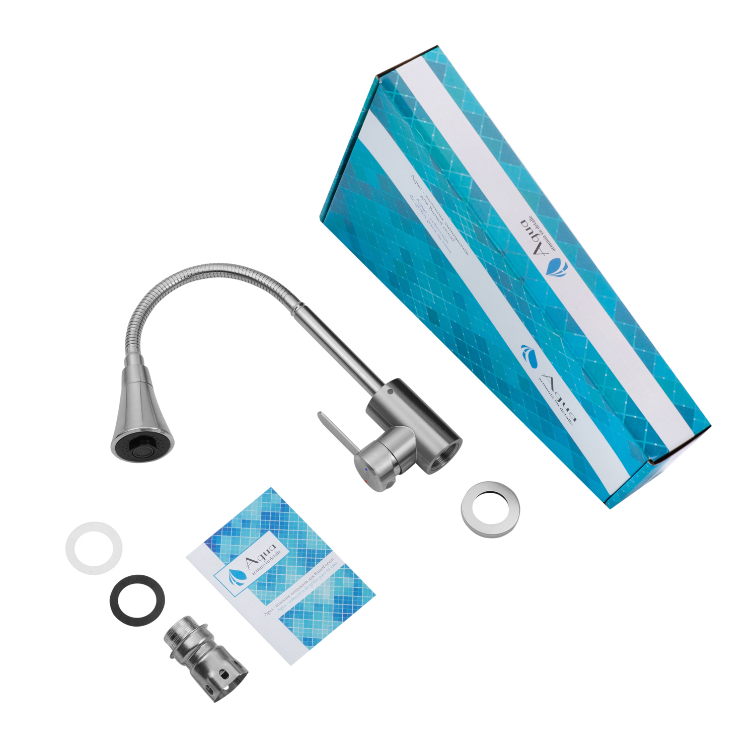 Змішувач для кухні Agua Elposo-INOX031