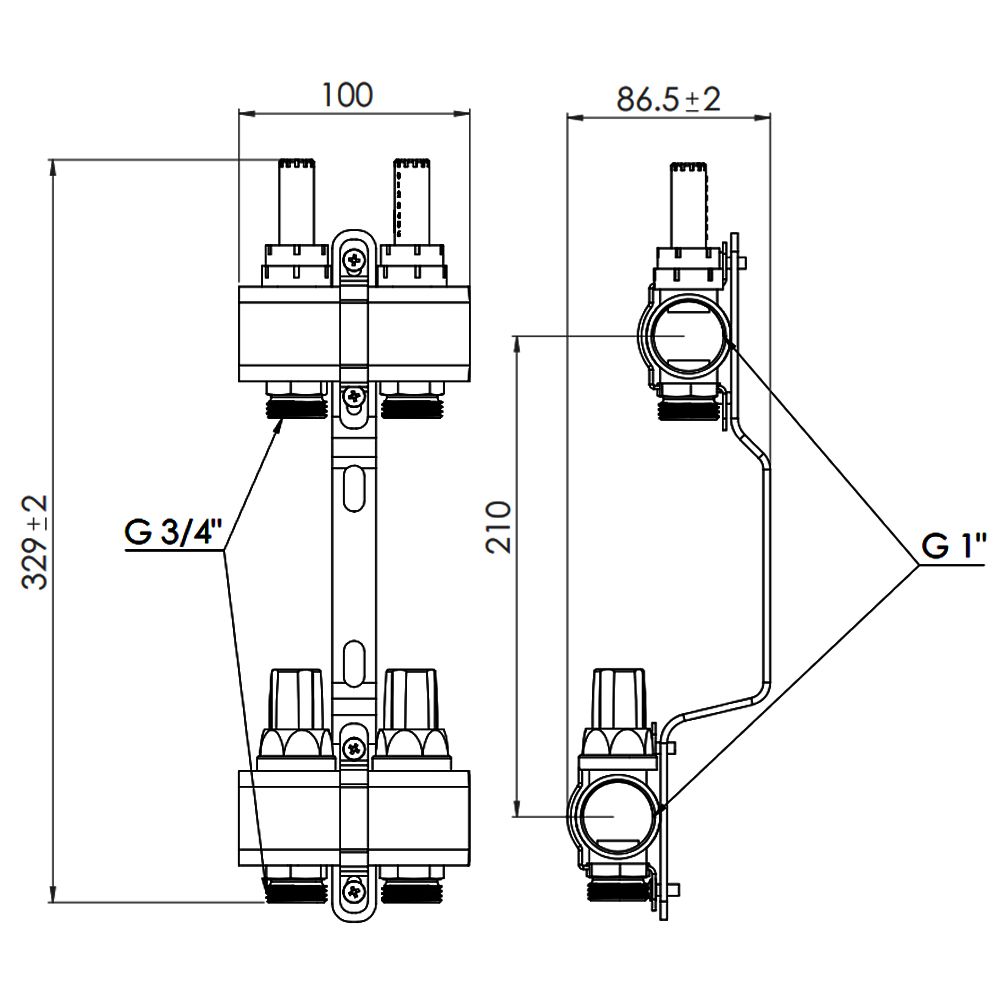 Lidz Напрямна рейка сатин права ŁATWA 120x85R
