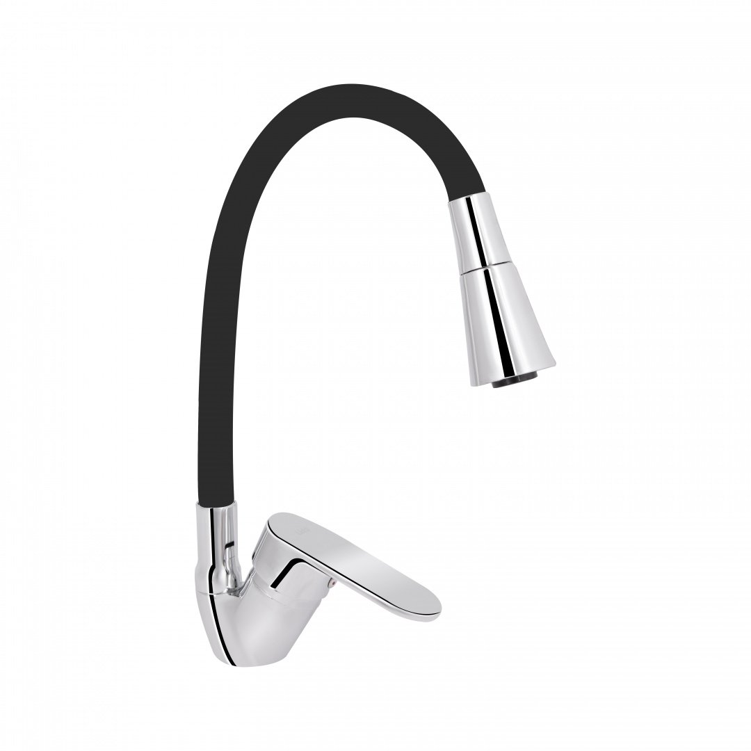 Змішувач для кухні Lidz Tani 008F3 з гнучким виливом (k40) LDTAN008F3BCR39484 Chrome/Black