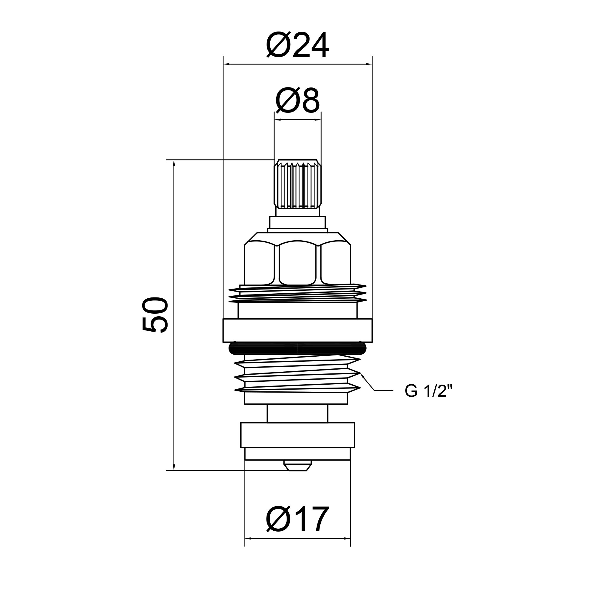 Кран-букса Lidz (BRA) 53 01 031 00  гума 1/2"