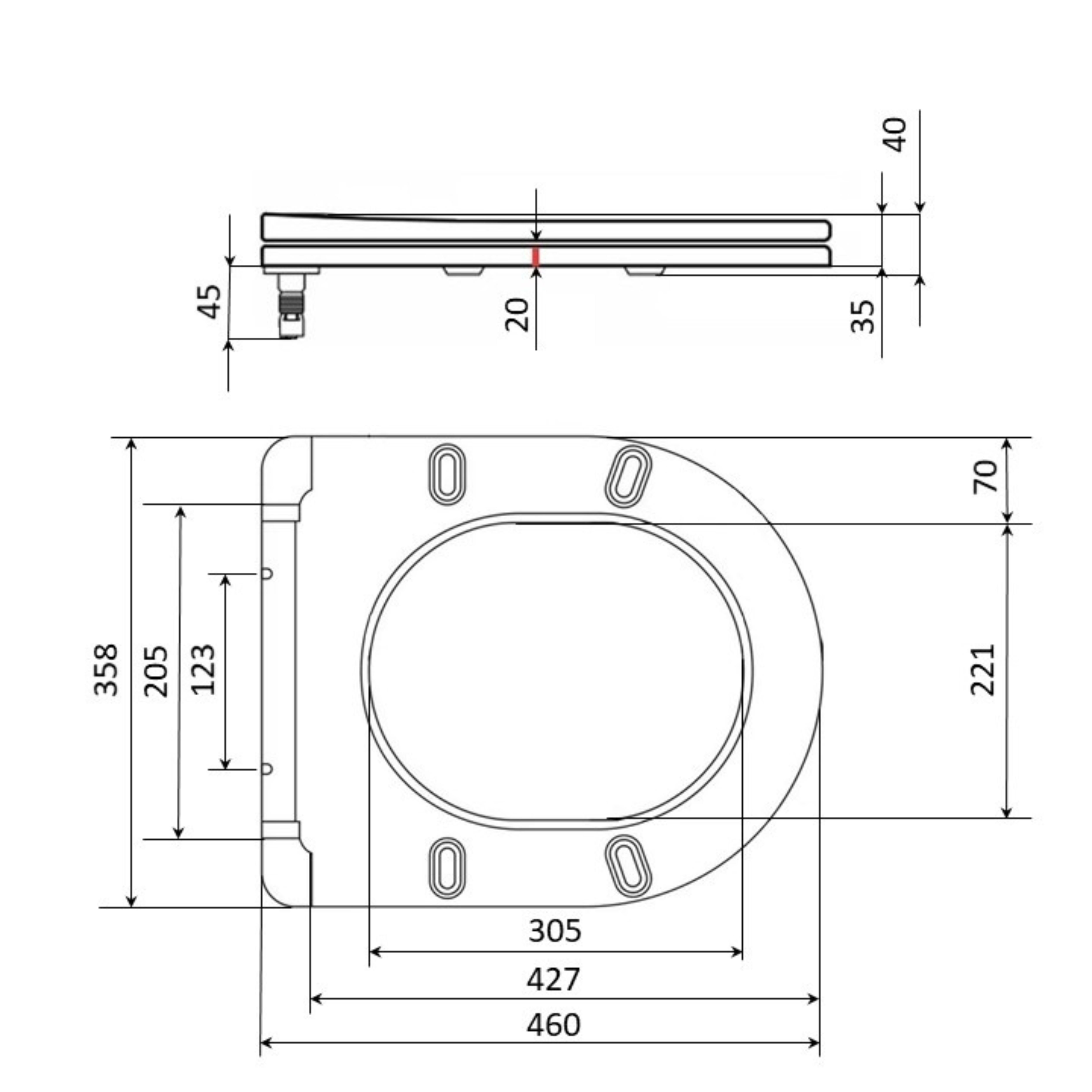 Сидіння для унітазу Qtap (Kolibri) 455×360×30 мм, White, з мікроліфтом Slim Duroplast, Quick Release QTST179W49488
