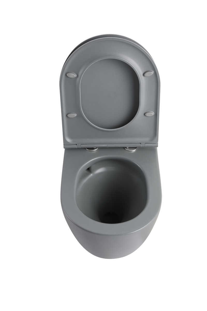 Комплект: MIXXUS PREMIUM ELLIPSE-SET-2101 GRAY Унітаз система змиву TORNADO 3.0+ Інсталяція KOER KT-0404 + панель KT-0604-07 GUN GRAY (MP6668)