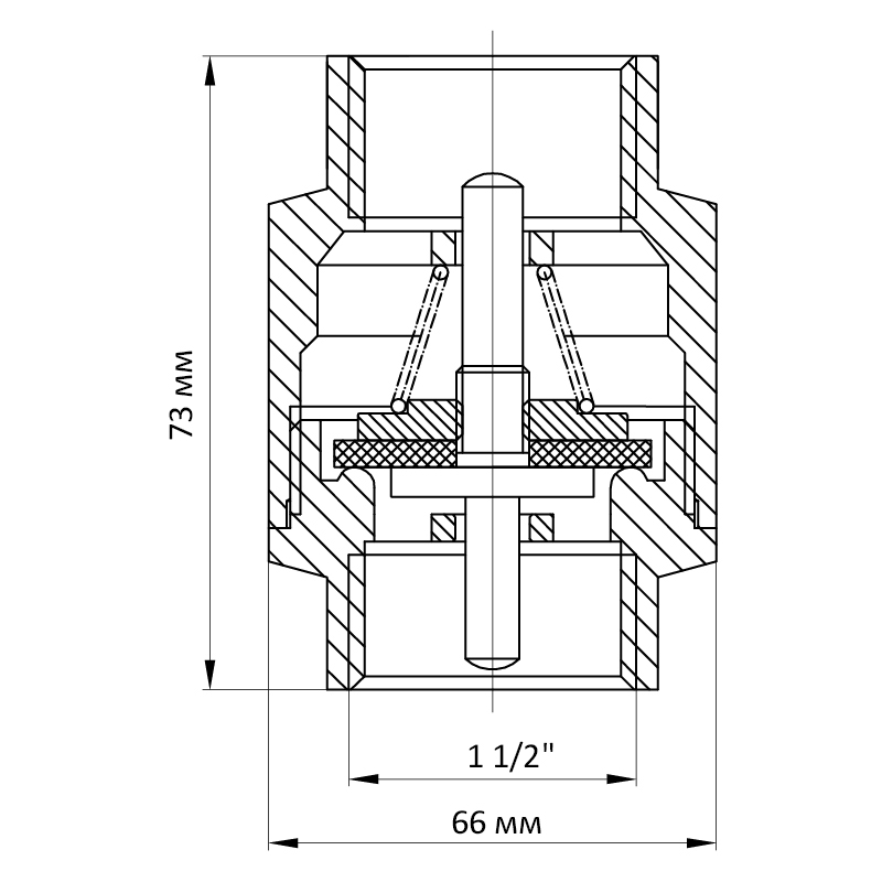 Клапан зворотний 1-1/2" (Koer KR.171) (KR0142)