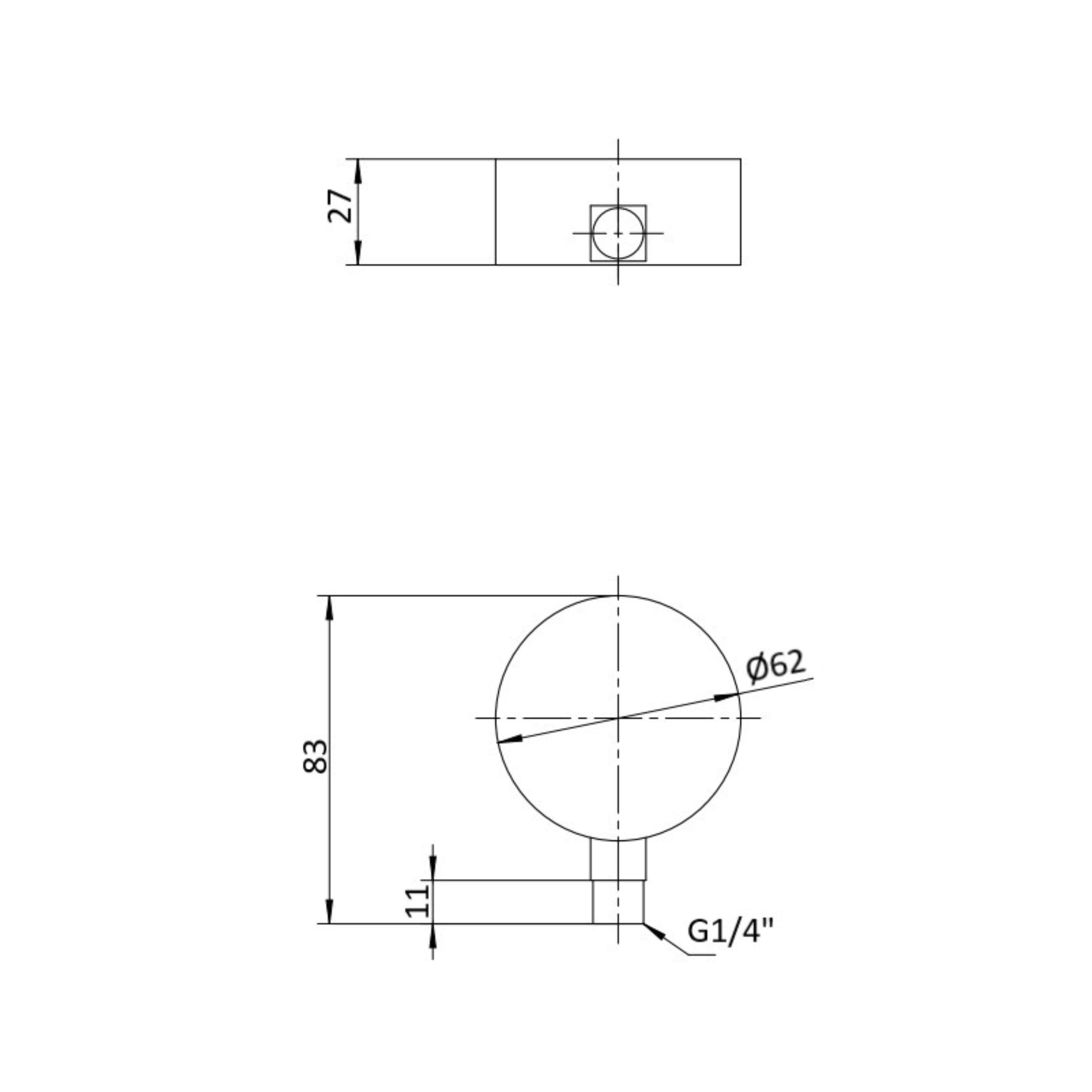 Манометр гліцериновий Thermo Alliancе Forte d63 мм, 1/4"З із заднім підключенням (латун.) 0-10 бар TAF171G10B