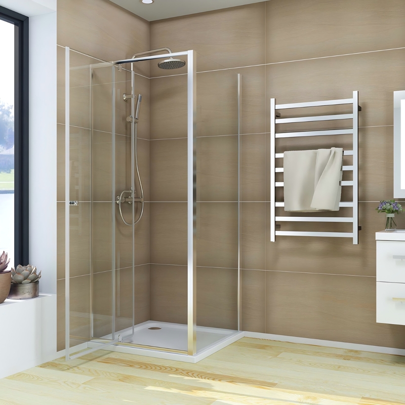 Душова кабіна без піддону KOER SR SC05-90x90x195-TR-01 прозоре скло EASY CLEAN 6мм хром (KR5363)