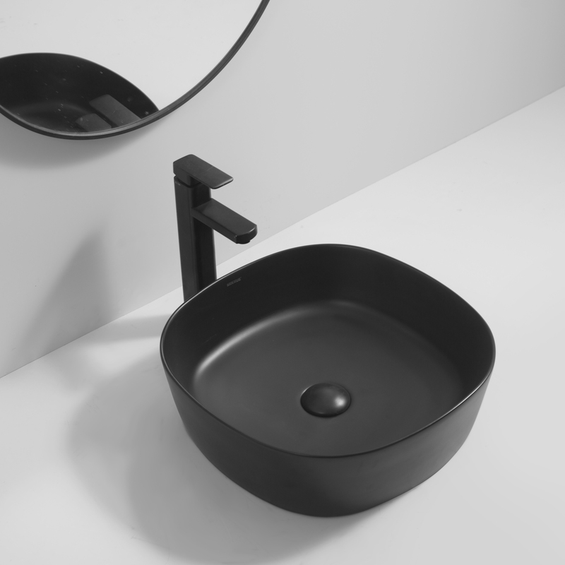 Раковина накладна MIXXUS PREMIUM DIVERSE-0106 BLACK 440х440х140mm (MP6538)