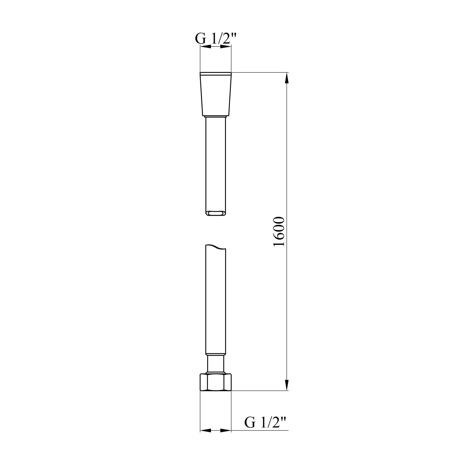 Шланг для душу Kroner KRM - GRP607 Anti-Twist 160 см