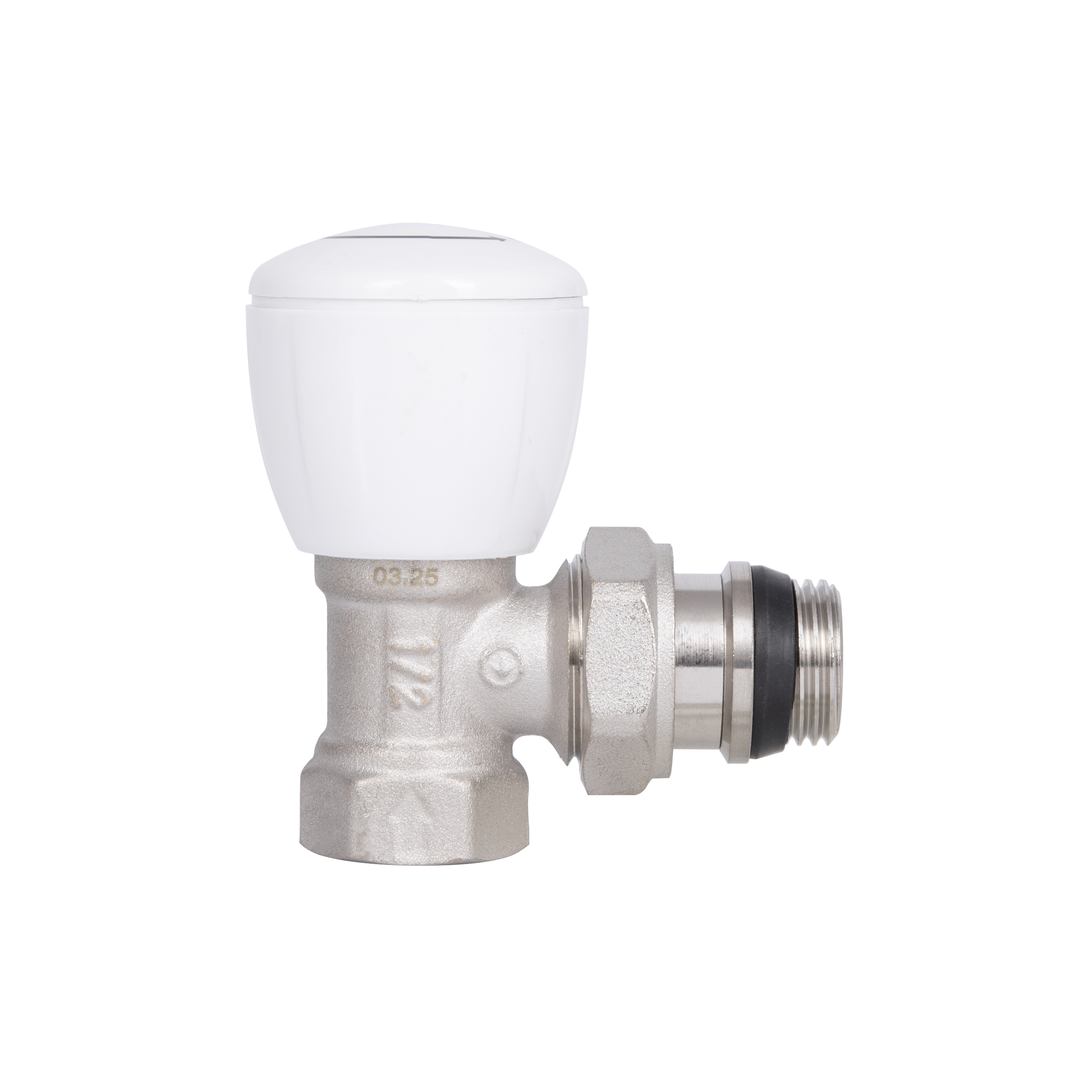 Кран радіаторний Thermo Alliance Standart Powerful 1/2" з антипротіканням кутовий SF232W15