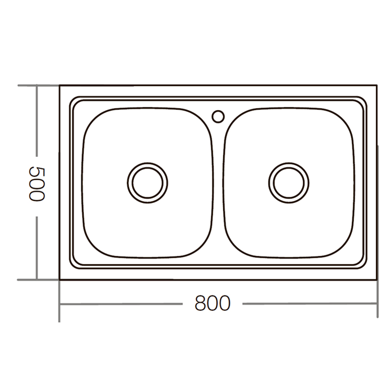 Мийка кухонна ZERIX Z8050D-08-180E DOUBLE (satin) (ZM0569)