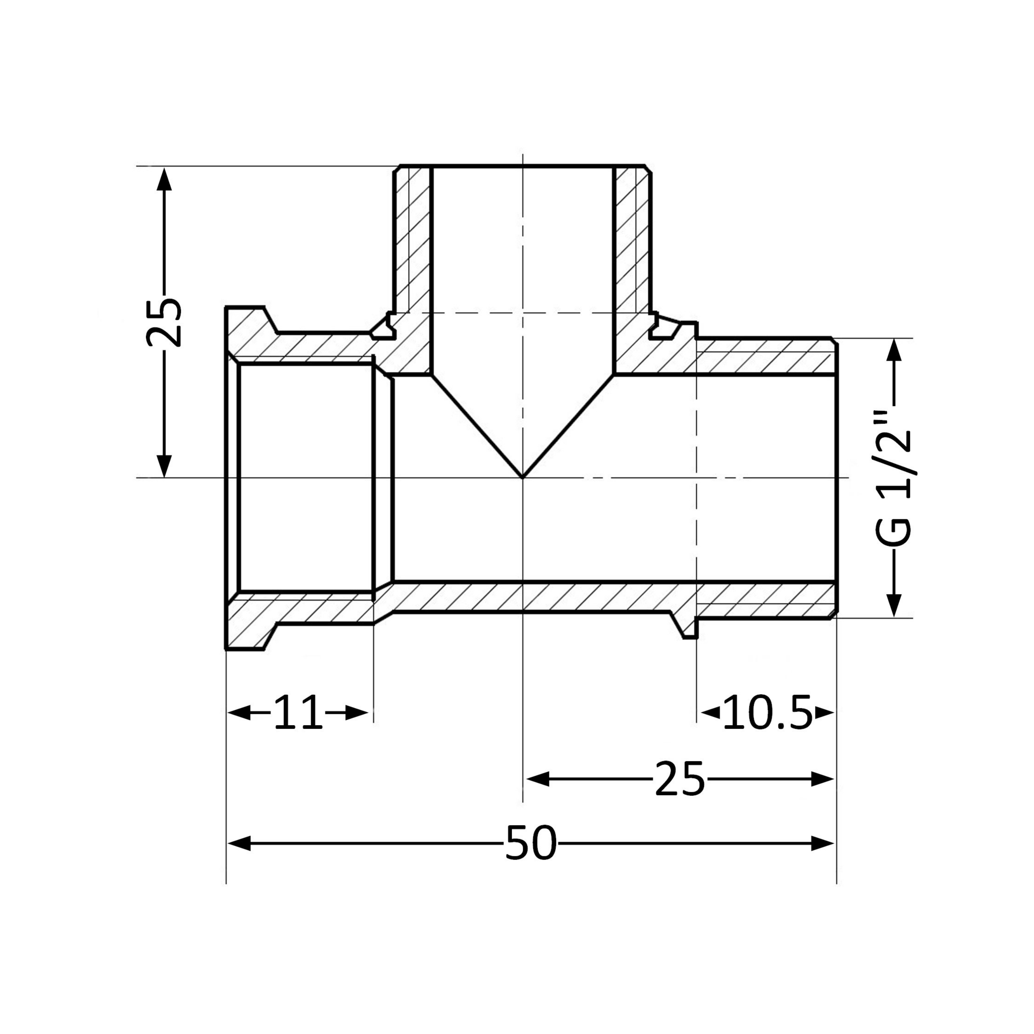 Трійник Thermo Alliance Standart 1/2" ВЗЗ SD41415