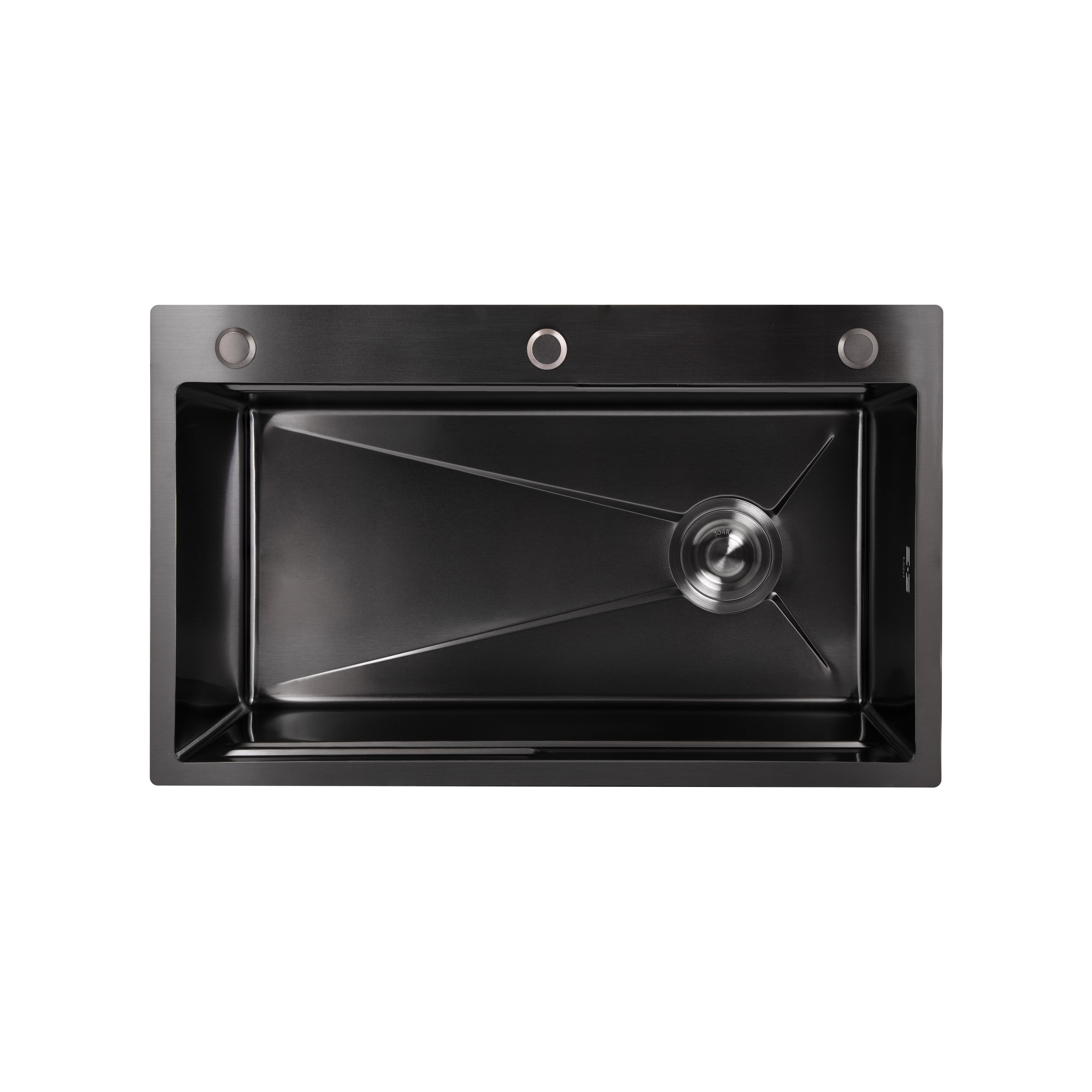 Мийка для кухні інтегрована Lidz Handmade H7545B Brushed Black PVD 3,0/1,0 мм LDH7545BRUBLM49458