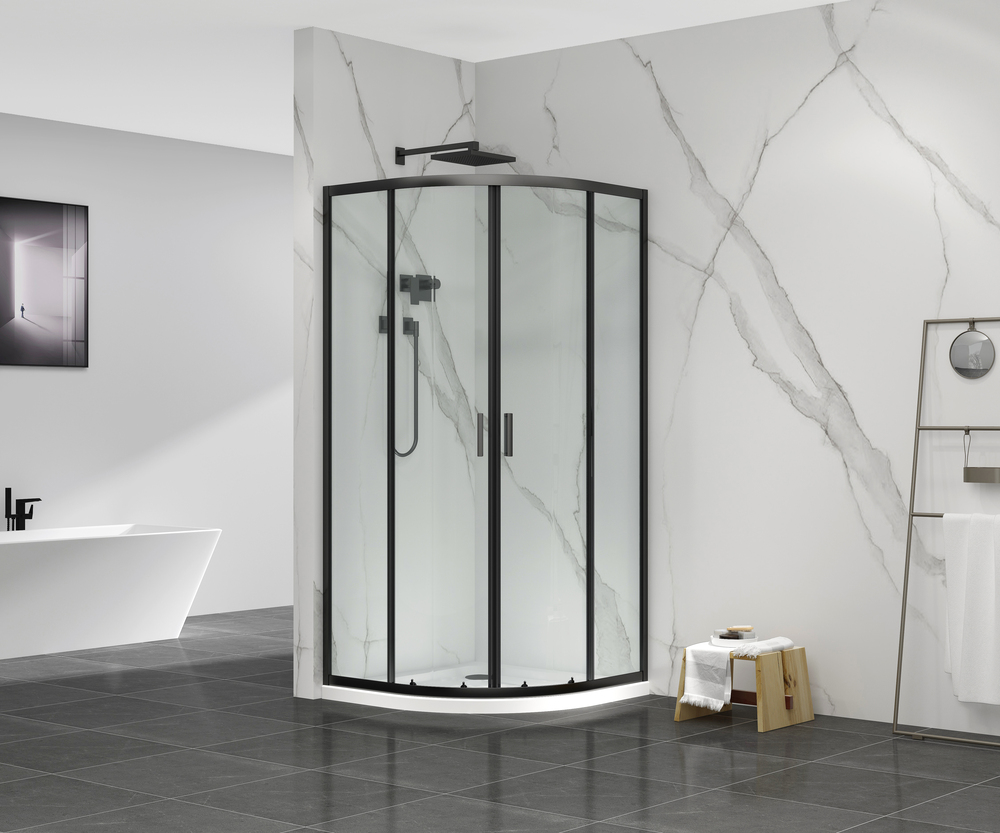 Душова кабіна без піддону MIXXUS PREMIUM DIVERSE SC01-90x90x195-TR BLACK прозоре скло 5мм (MI6860)