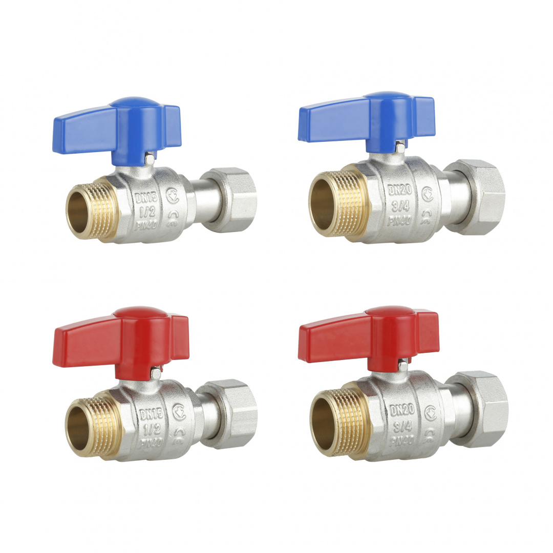 Комплект прямих кранів Thermo Alliance Standart 1/2"ВН-3/4"ВН з накидною гайкою для підключення котла TAS262RBW1520