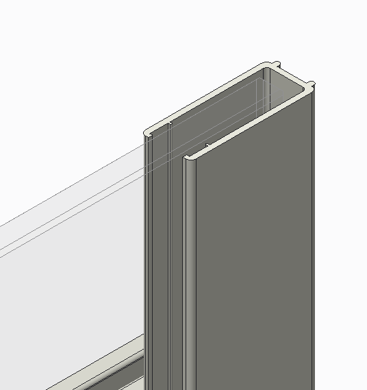 Двері у нішу розсувні KOER SR SD01-120x200-TR-07 прозоре скло EASY CLEAN 8мм графіт (KR5378)
