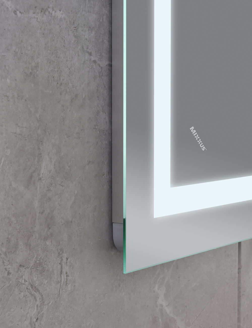 Дзеркало MIXXUS WARM MR12-90x70-REVERSE з LED Touch, Anti-fog, димером, рег. яскравості (MI6675)