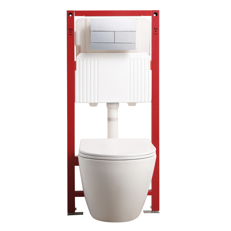 Комплект: MIXXUS PREMIUM ELLIPSE-SET-2102 Унітаз система змиву TORNADO 3.0+ Інсталяція KOER KT-0404 + панель KT-0604-01 CHROME (MP6690)