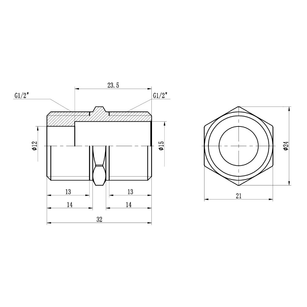 Ніпель подовжений SD Forte 1/2" SF35815L